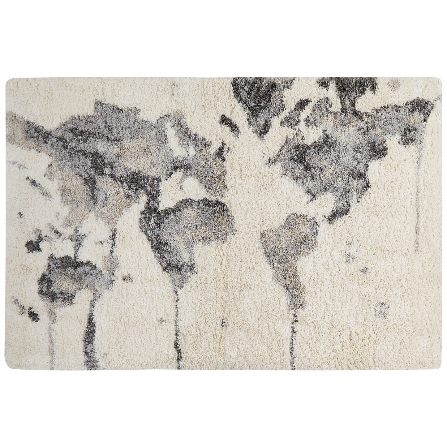 Teppich weiss / grau geometrisches Muster 200 x 300 cm Shaggy SEVAN