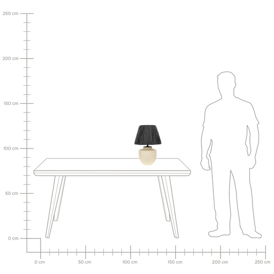 Tischleuchte TIGRE Keramik Beige