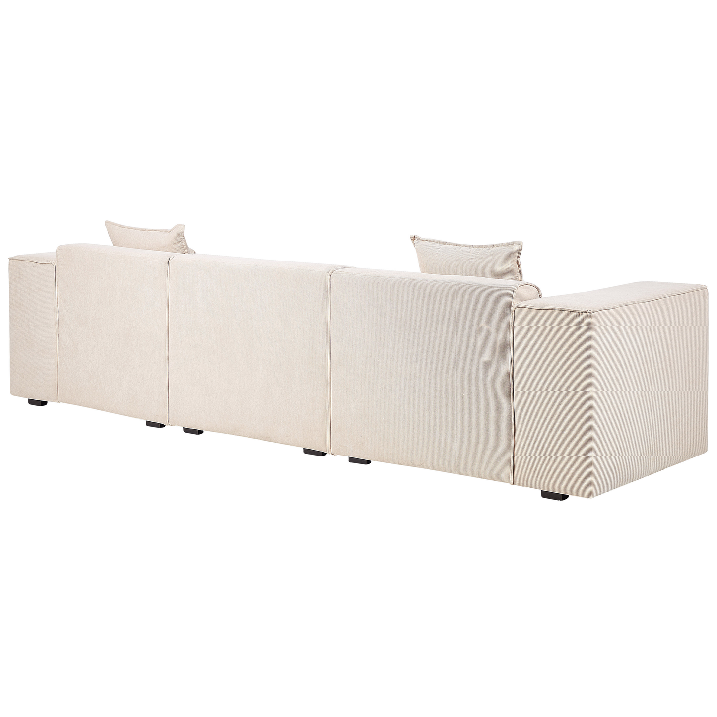 3-Sitzer Ecksofa Cord beige linksseitig DOLVA