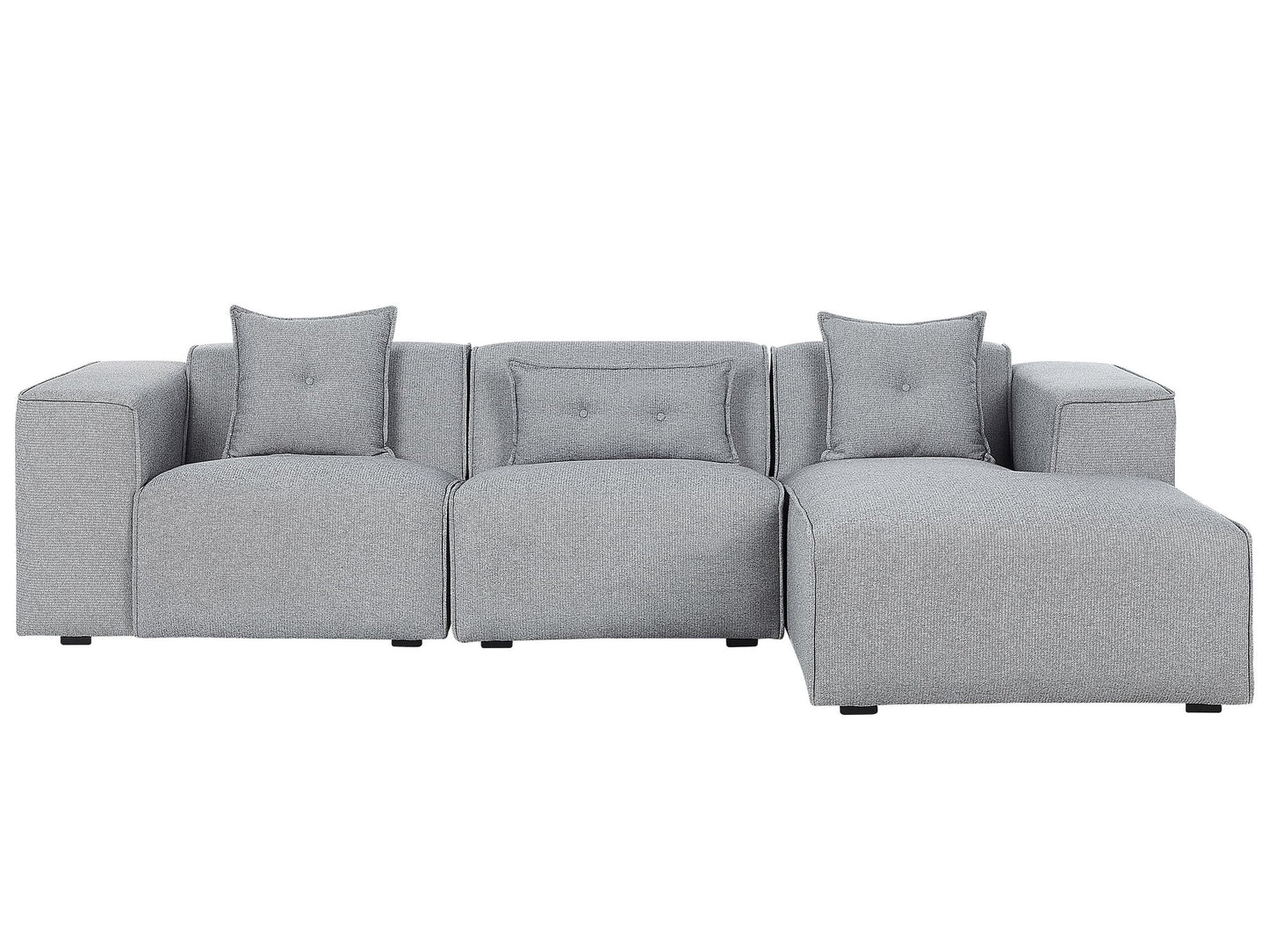 3-Sitzer Ecksofa grau linksseitig DOLVA