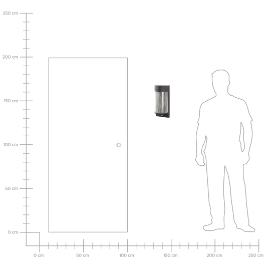 LED Aussenwandleuchte PHEPPIE mit Bewegungsmelder Schwarz