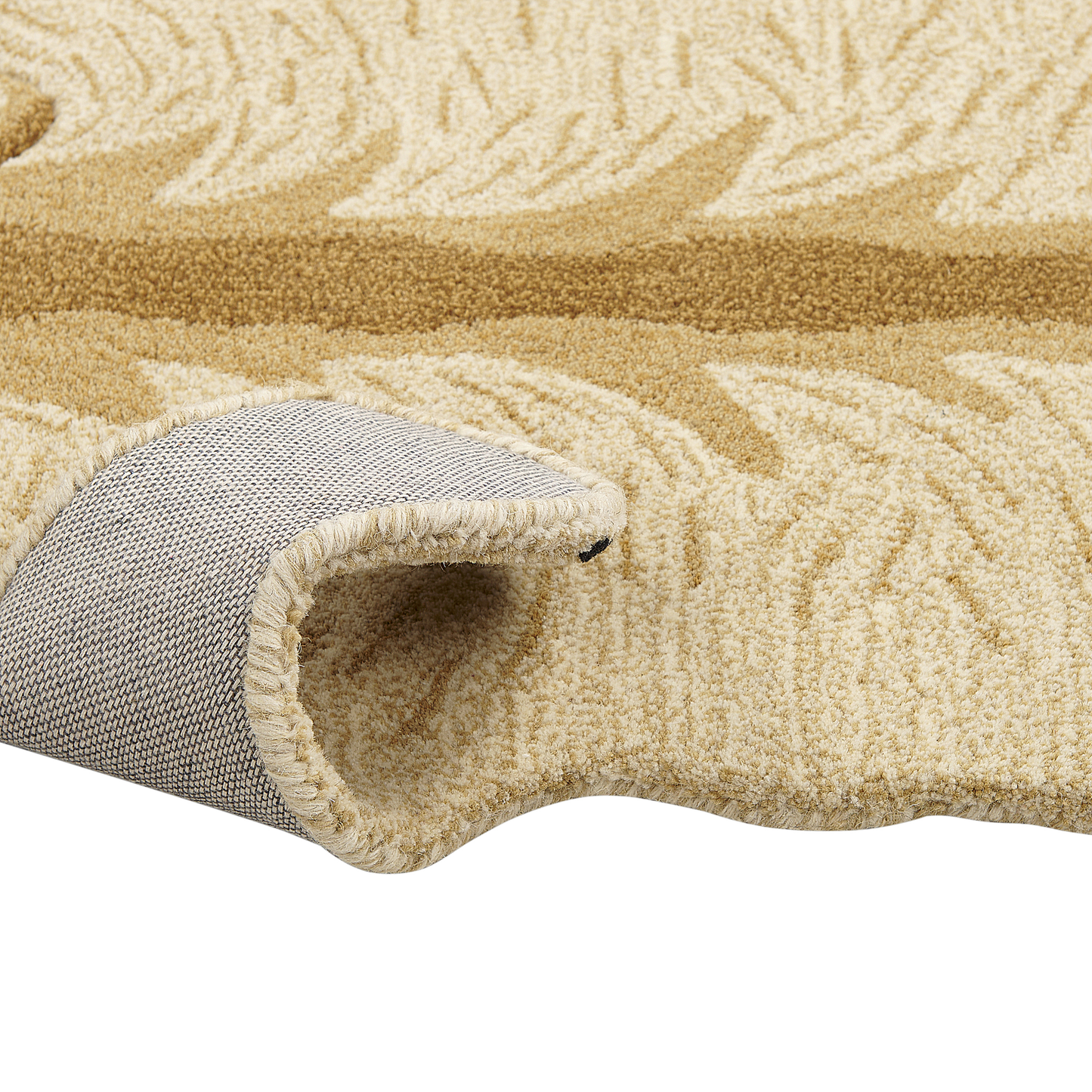 Kinderteppich Wolle beige 100 x 160 cm Wolfmotiv BALTO