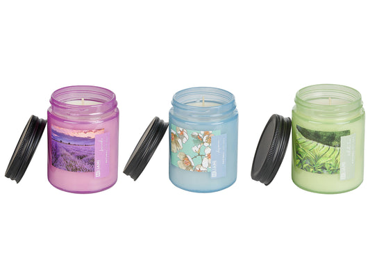 Duftkerzen 3er Set FRUITY BLOOM Sojawachs Frische Note Blumige Note