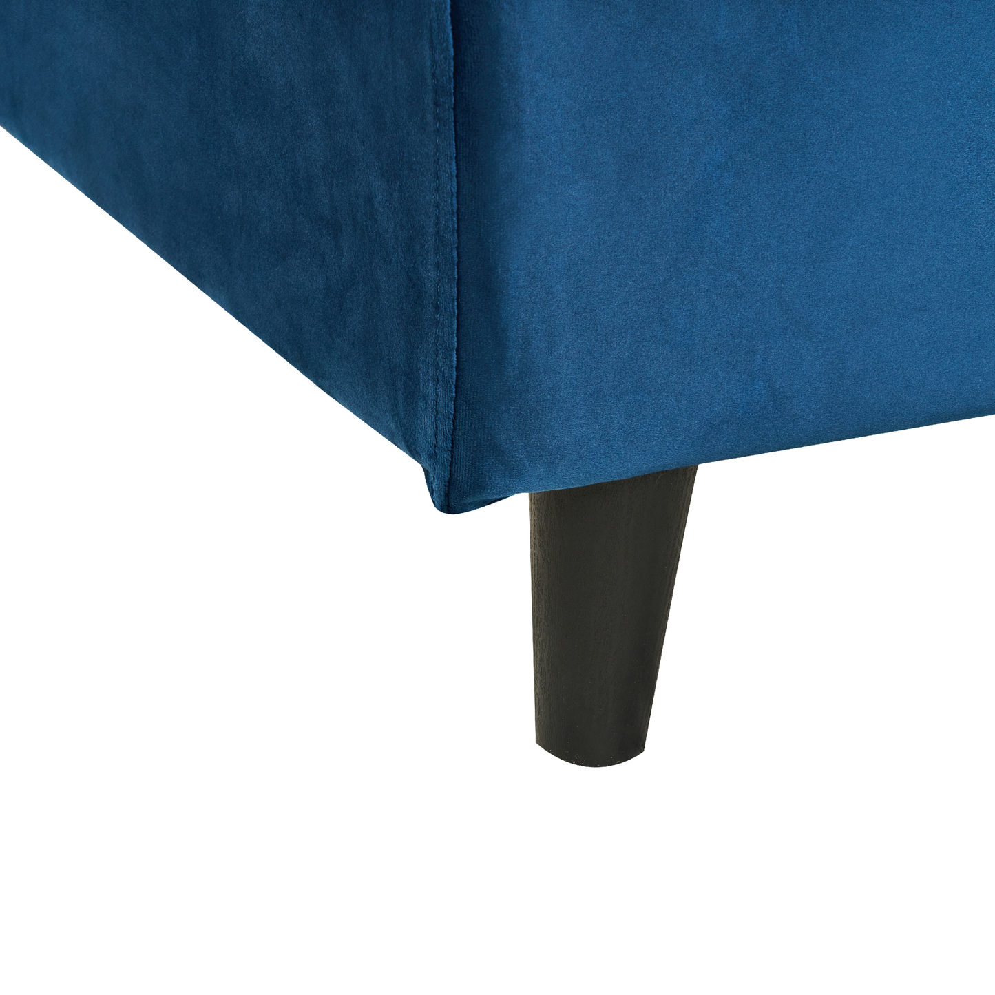 Bettrahmenbezug Samtstoff FITOU 140 x 200 cm Dunkelblau