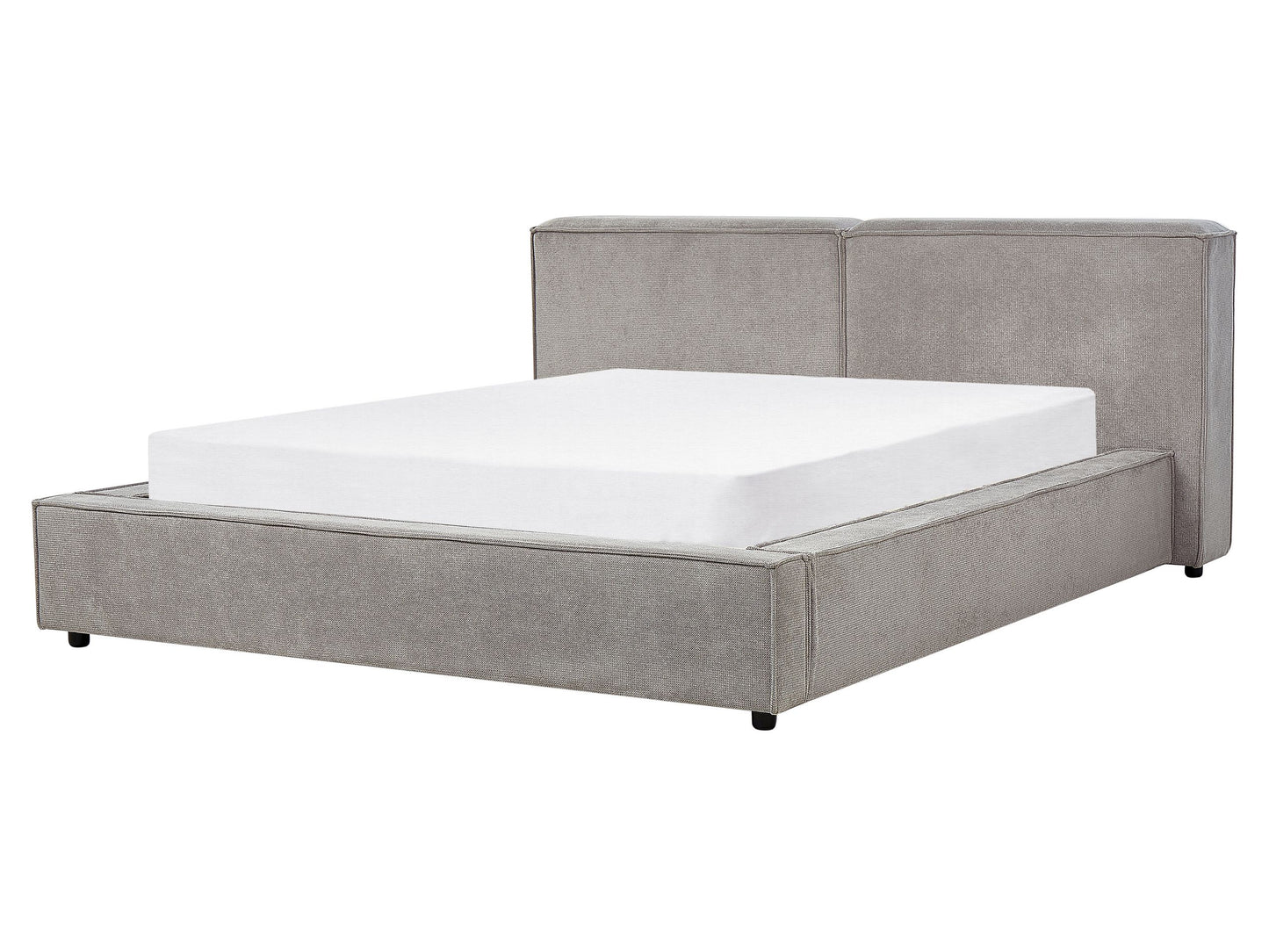 Bett mit Lattenrost Stoff LINARDS 160 x 200 cm Grau