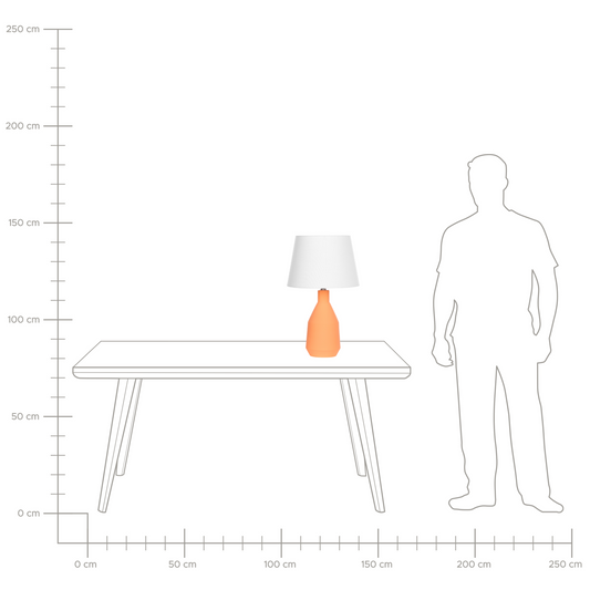 Tischleuchte LAMBRE Keramik Orange