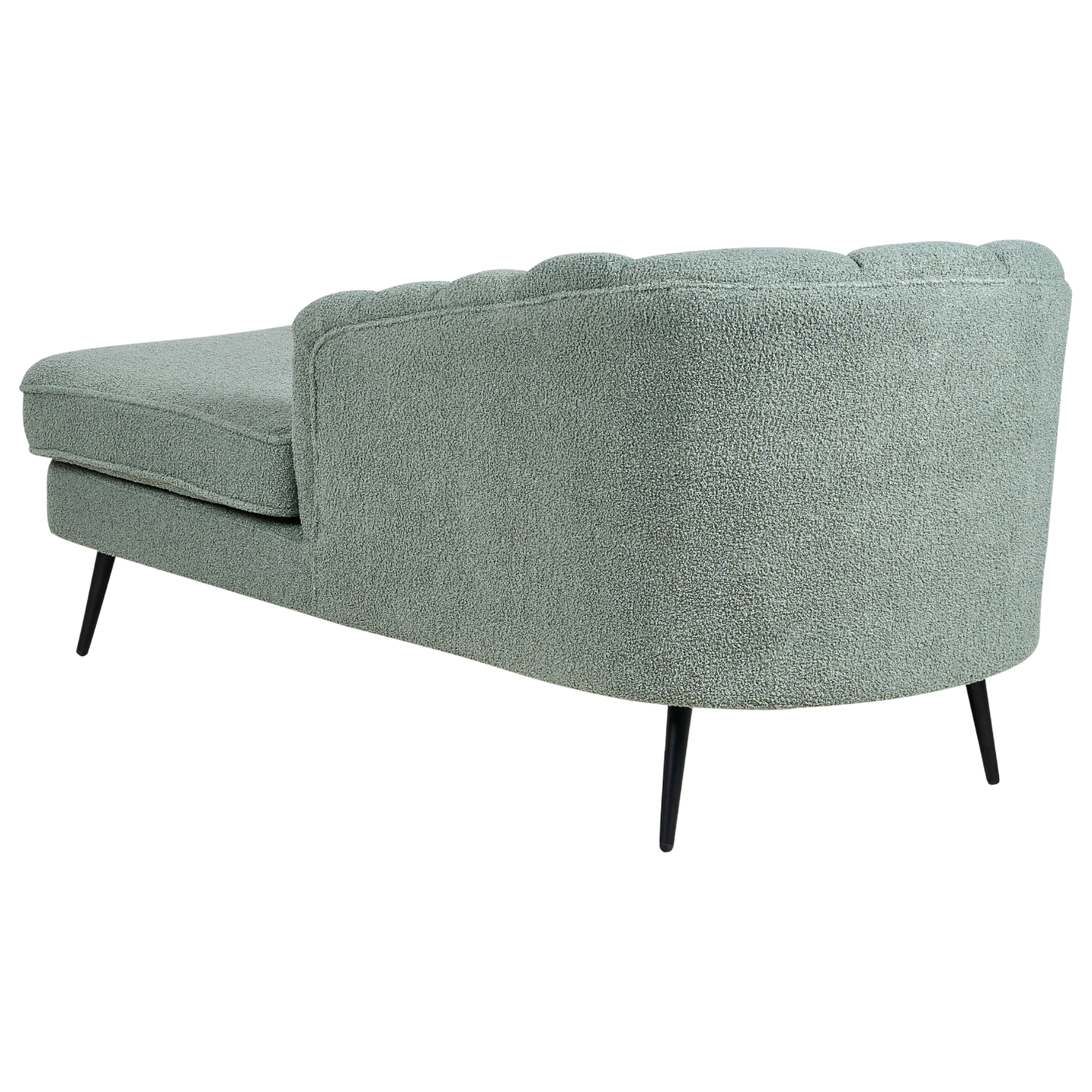 Chaiselongue Bouclé grün linksseitig ALLIER