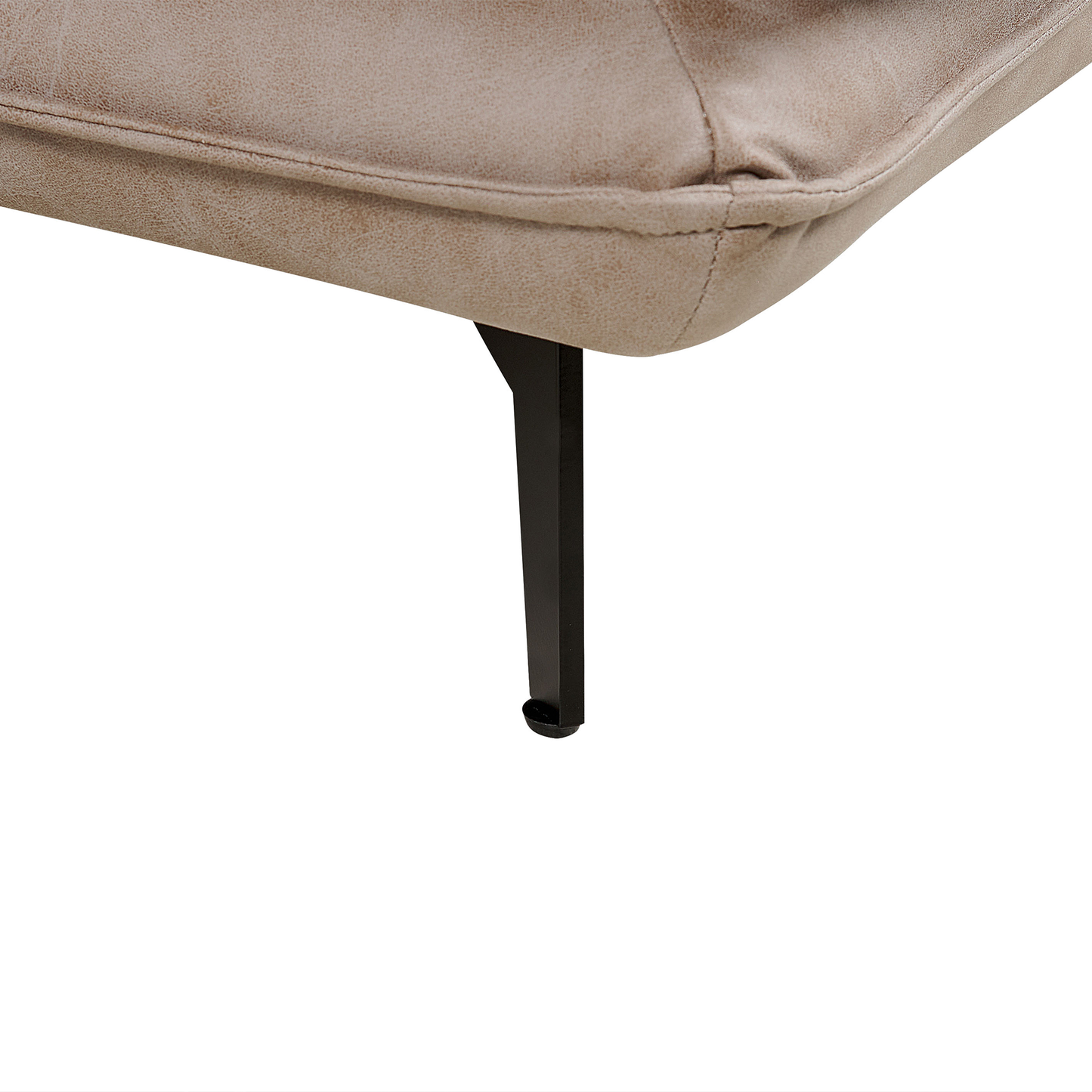 3-Sitzer Ecksofa Kunstwildleder hellbraun linksseitig GALLO