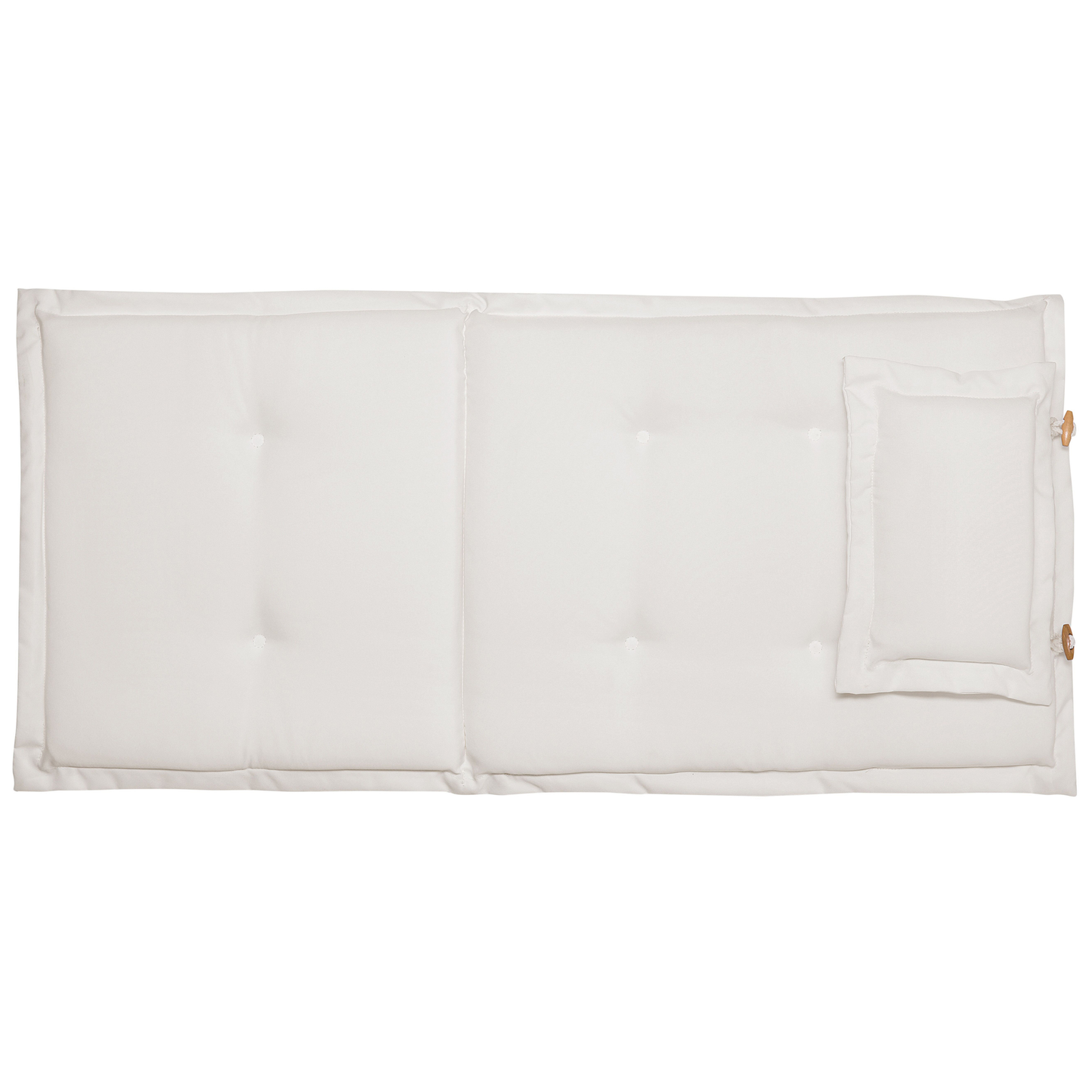 Set mit 6 Stühlen und Sitzkissen AMANTEA Akazienholz Cremeweiss