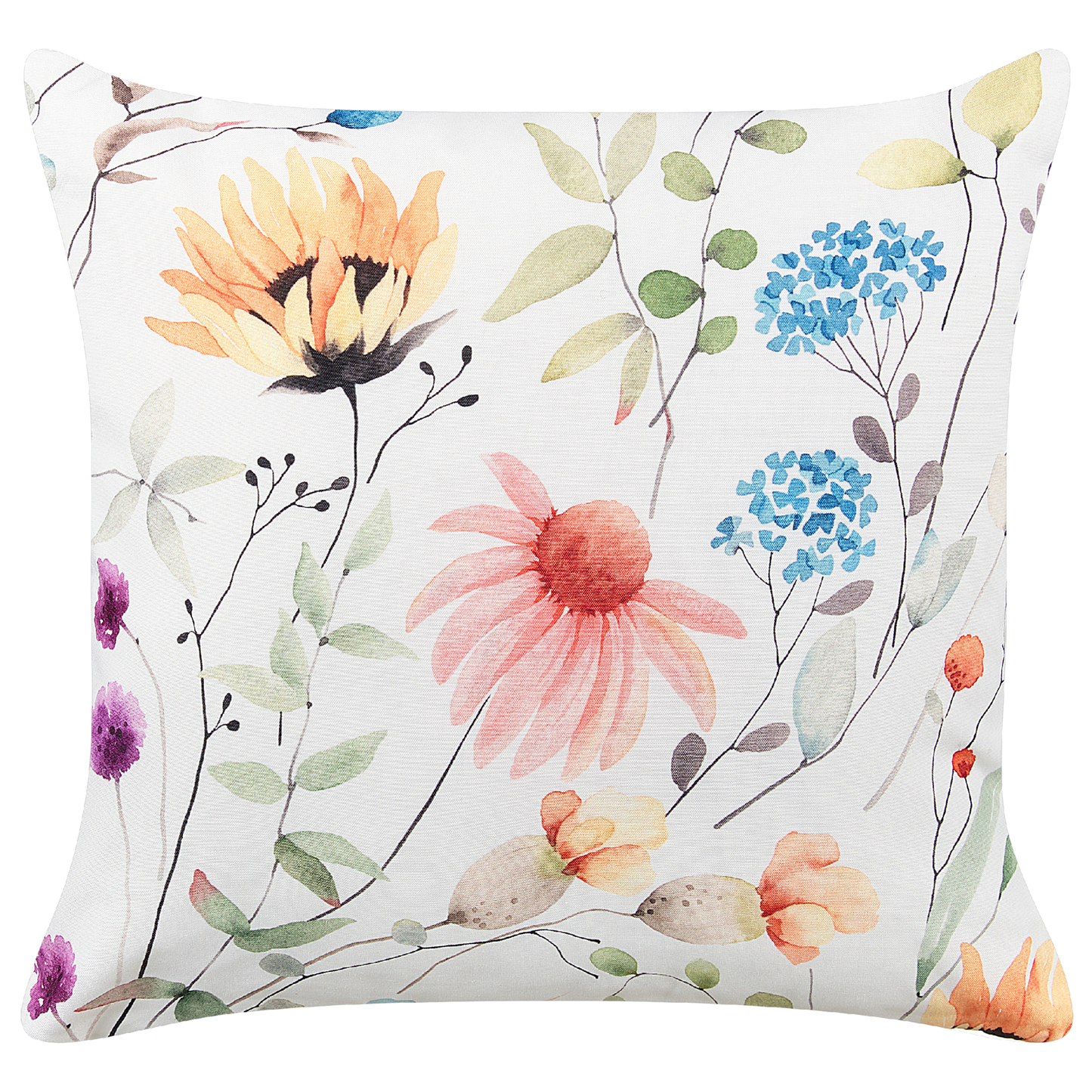 Gartenkissen 2er Set MONESI Blumenmuster 45 x 45 cm Bunt