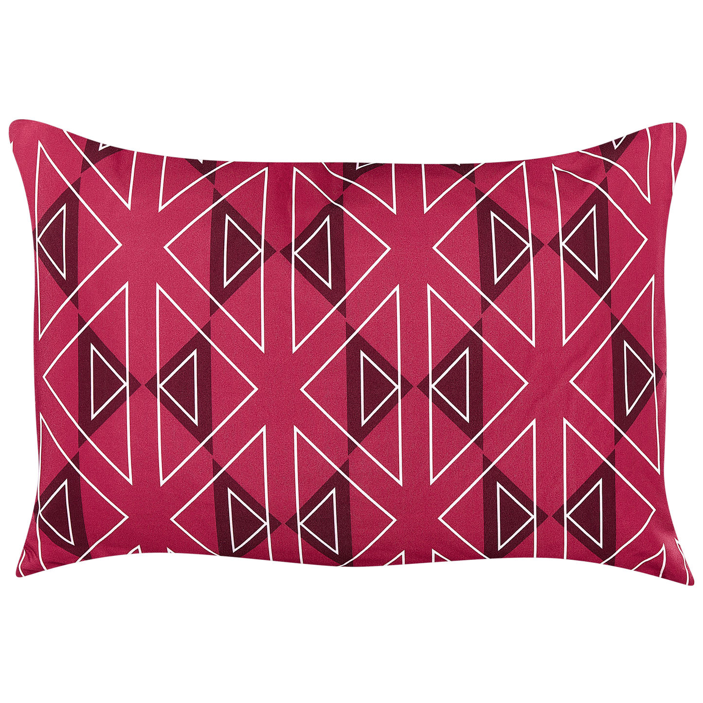 Gartenkissen 2er Set MEZZANO Geometrisches Muster 40 x 60 cm Fuchsia