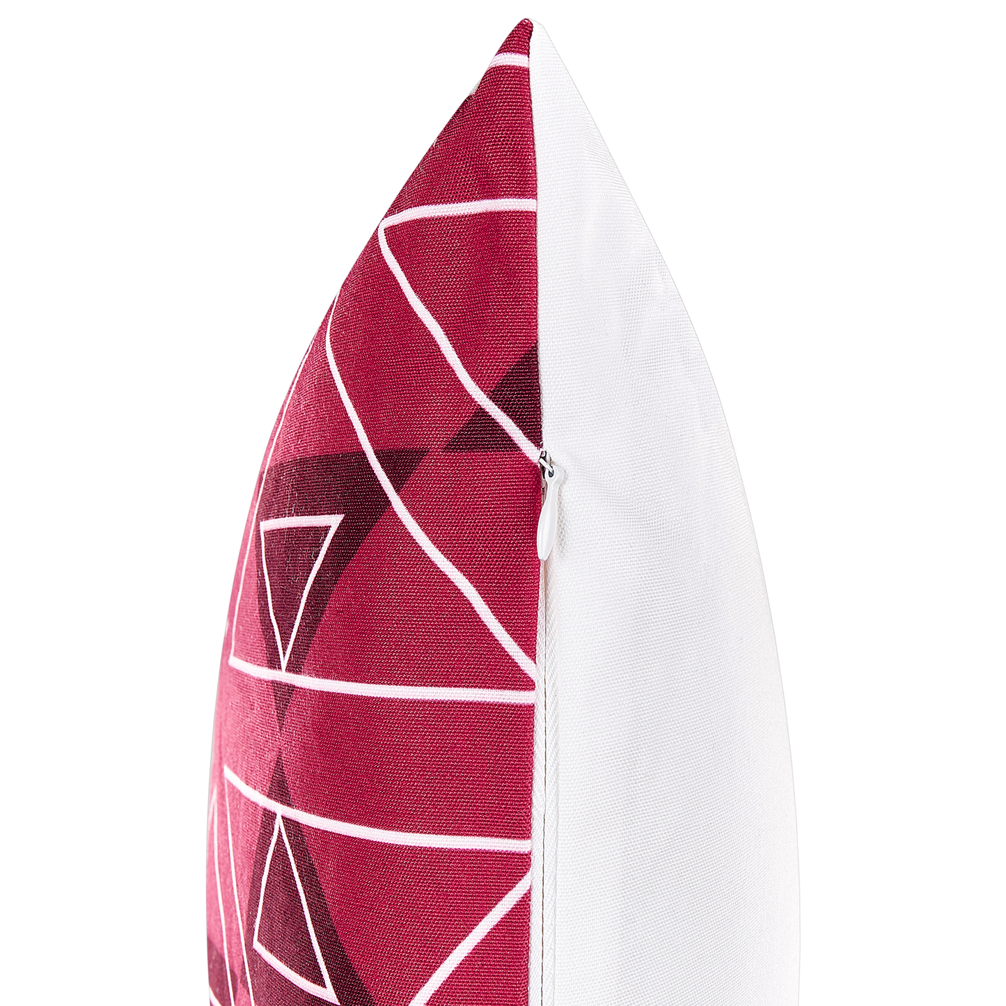 Gartenkissen 2er Set MEZZANO Geometrisches Muster 40 x 60 cm Fuchsia