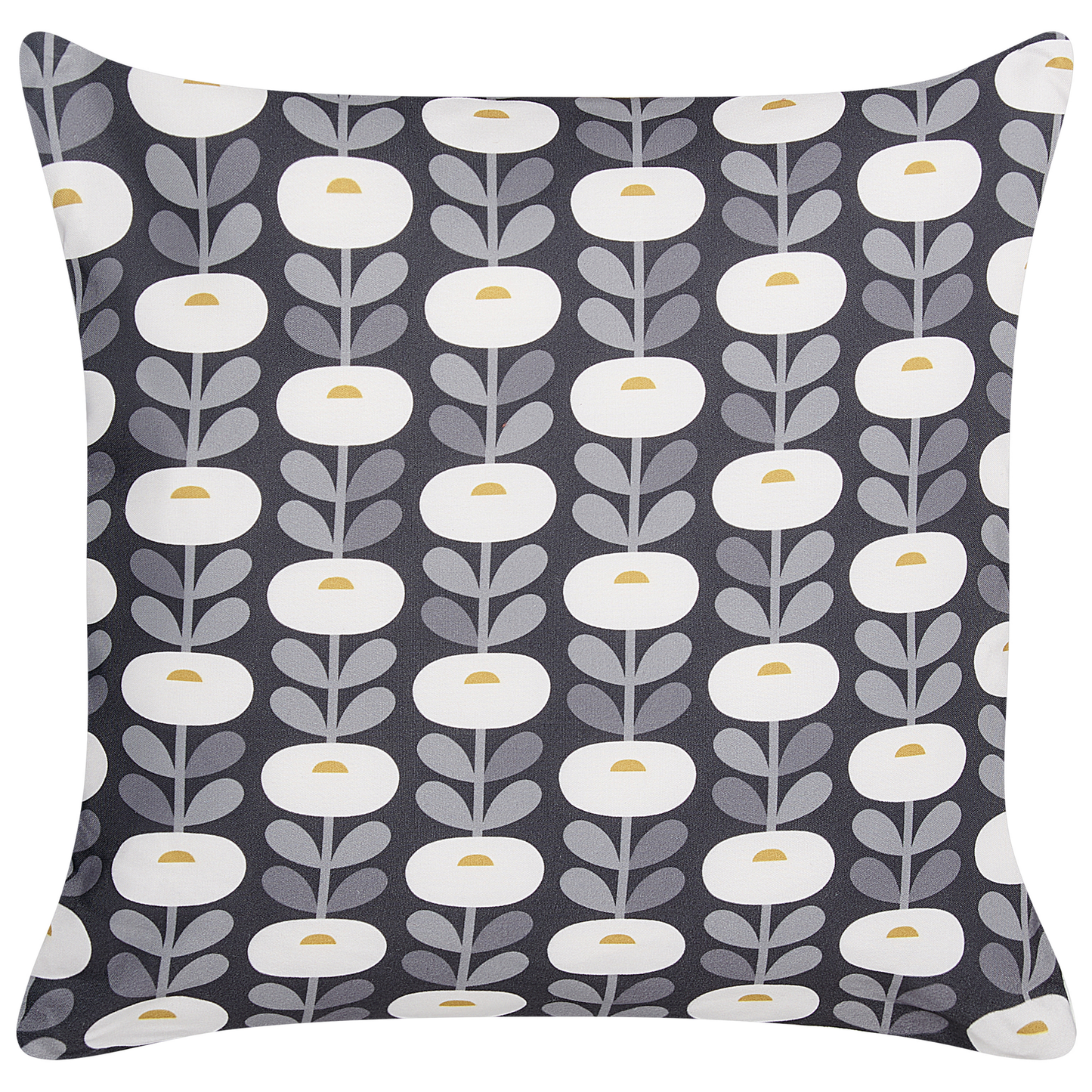Gartenkissen 2er Set VALSORDA Geometrisches Muster 45 x 45 cm Grau