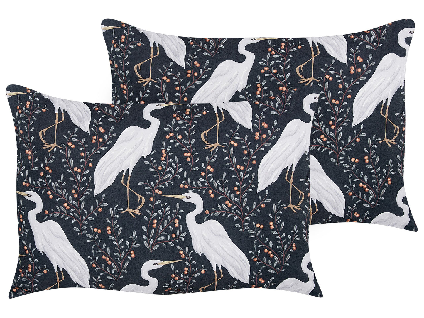 Gartenkissen 2er Set PIANAZZO Tiermuster 40 x 60 cm Schwarz