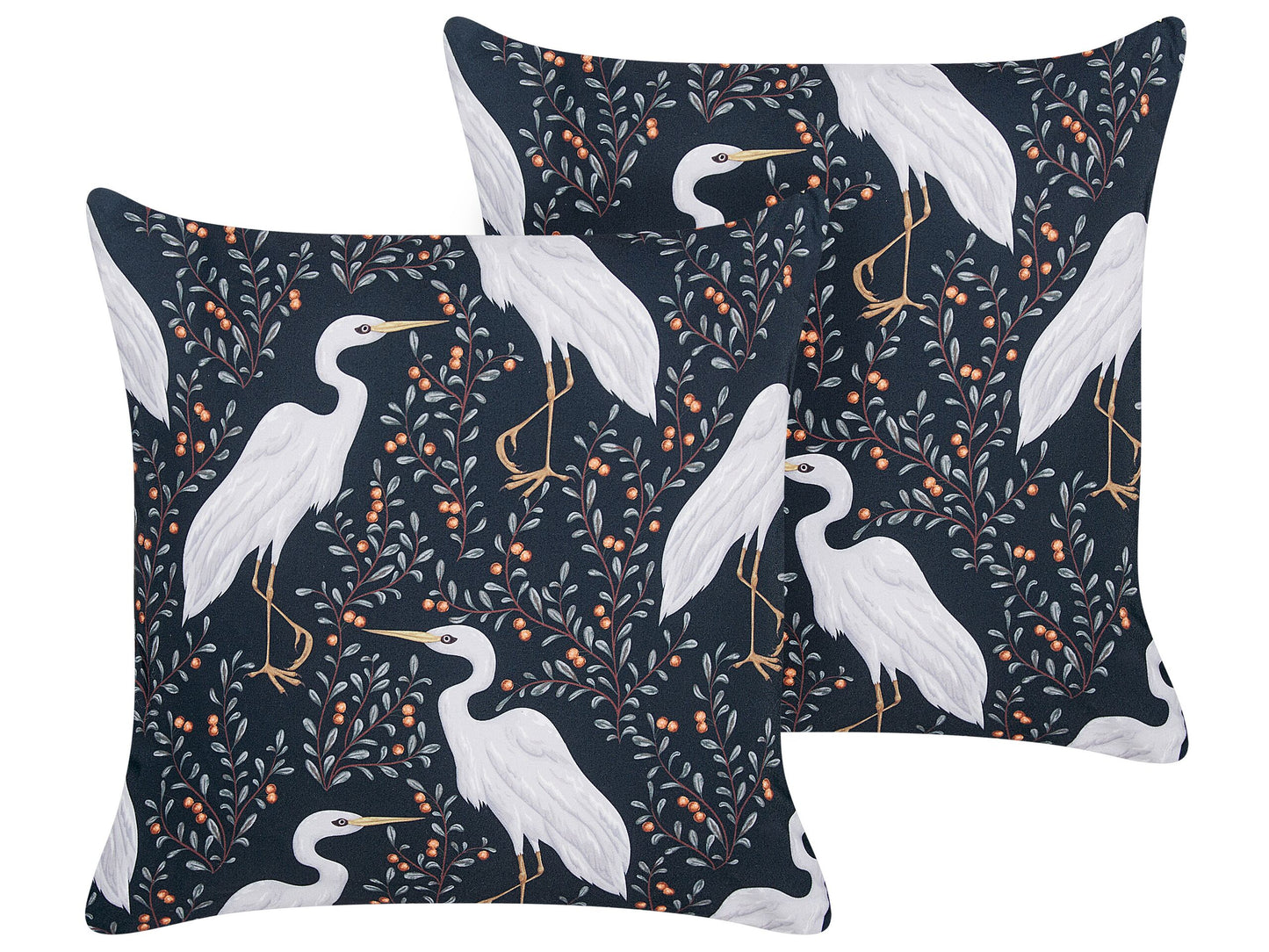 Gartenkissen 2er Set PIANAZZO Tiermuster 45 x 45 cm Schwarz