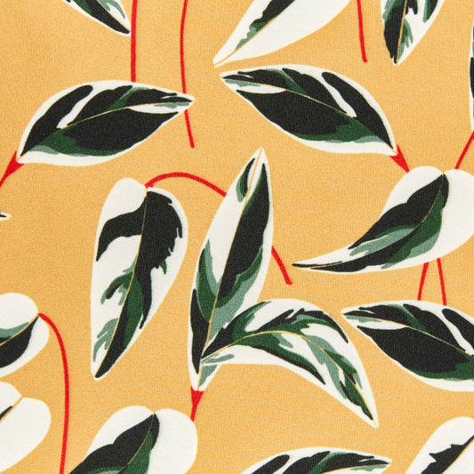 Gartenkissen 2er Set TAGGIA Pflanzenmuster 45 x 45 cm Gelb