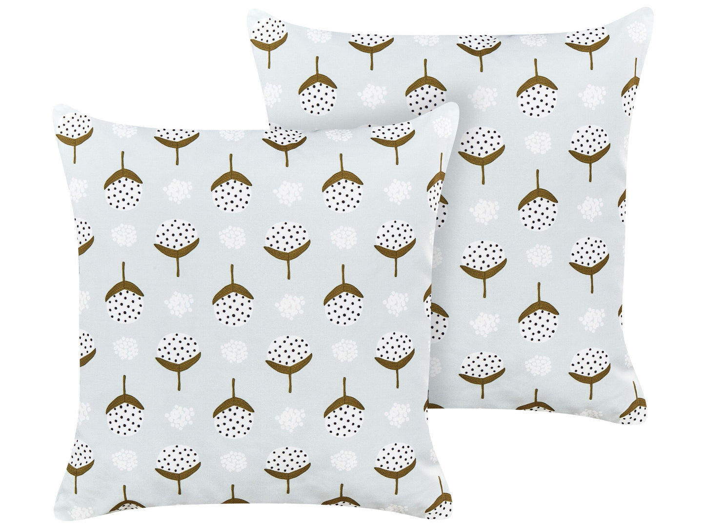 Gartenkissen 2er Set CUNEO Geometrisches Muster 45 x 45 cm Grün