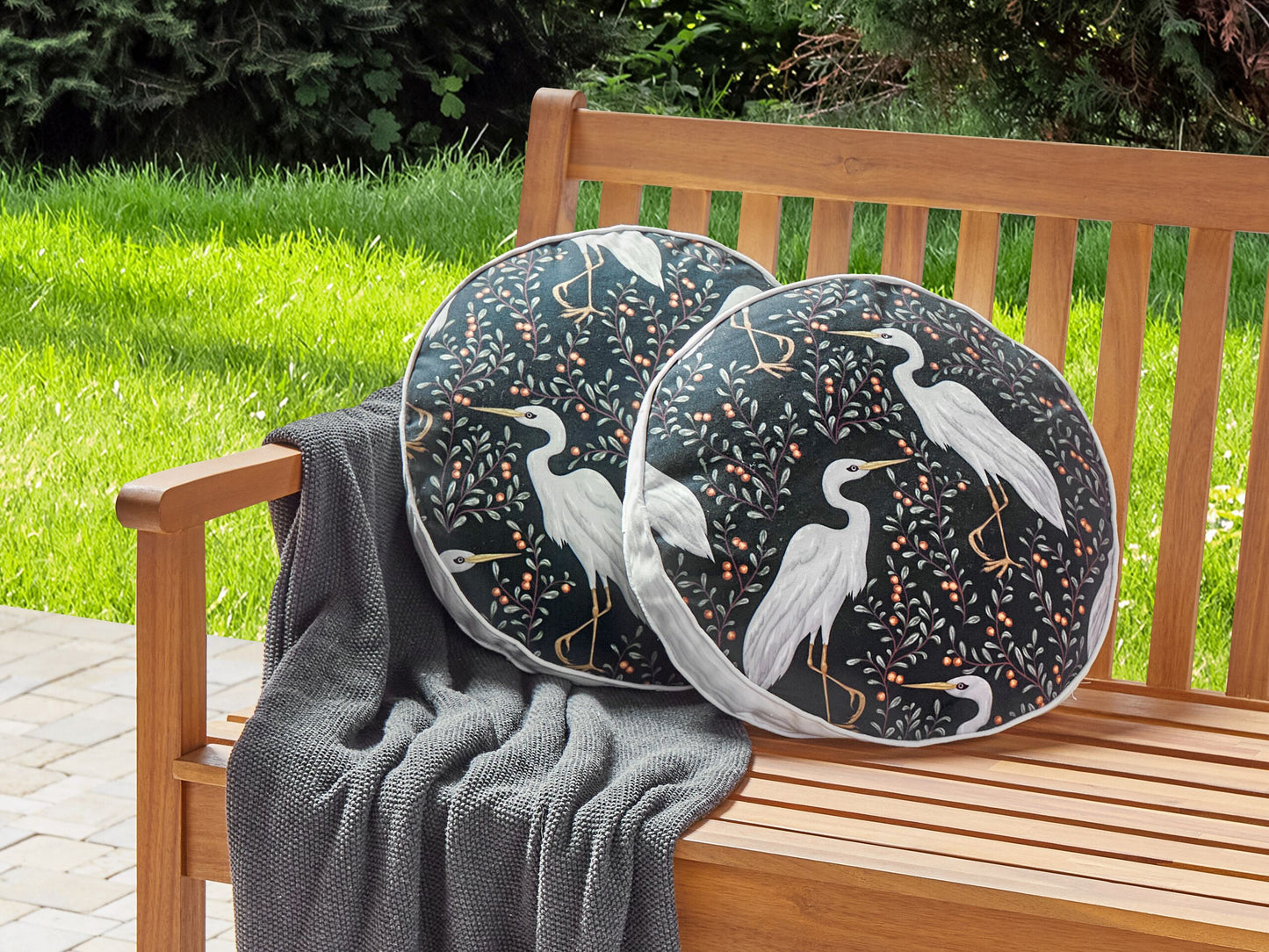 Gartenkissen 2er Set PIANAZZO Tiermuster 40 x 40 cm Schwarz