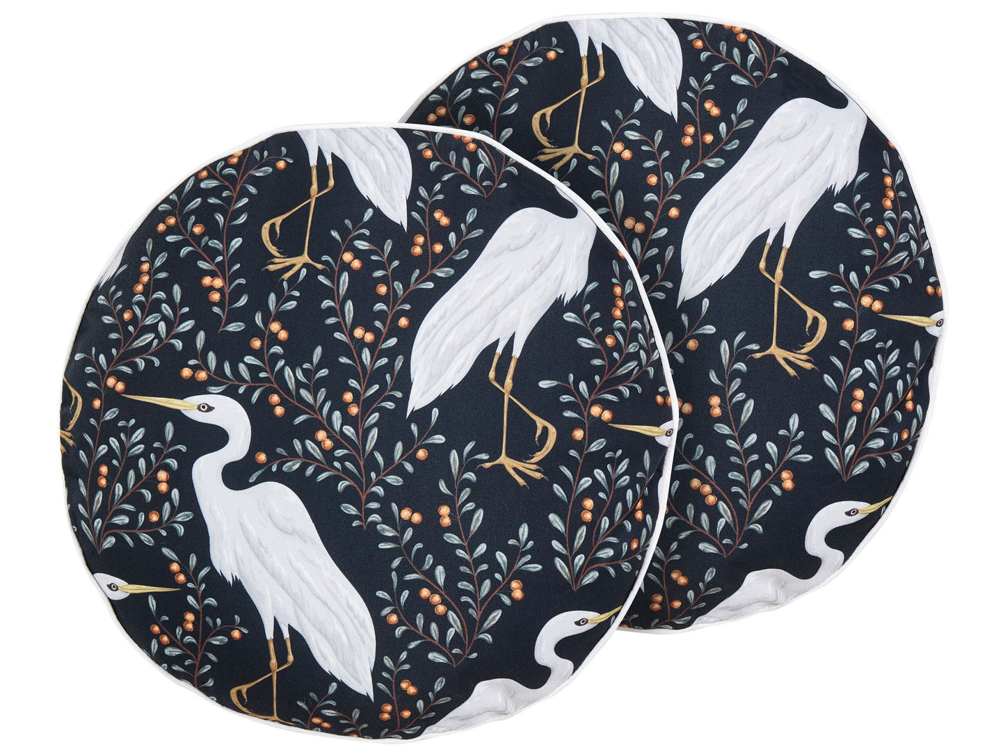 Gartenkissen 2er Set PIANAZZO Tiermuster 40 x 40 cm Schwarz