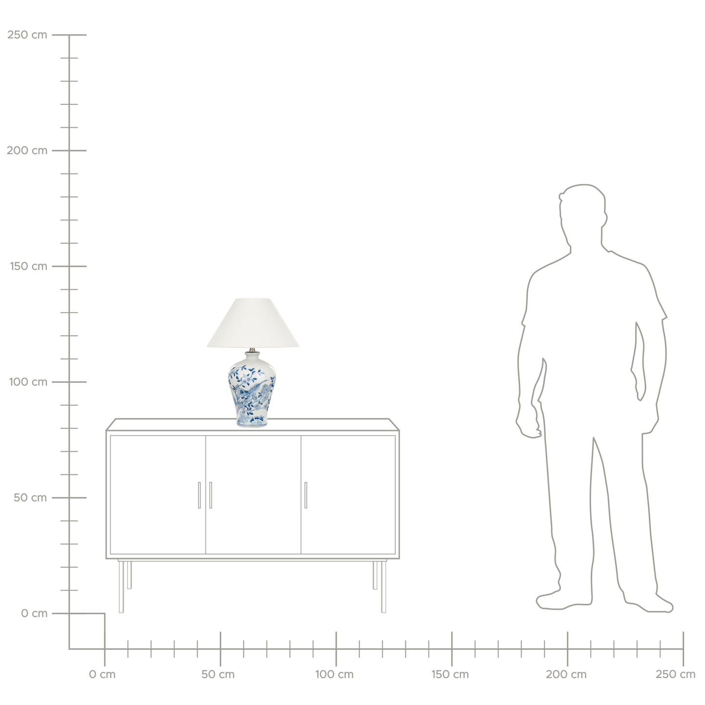 Tischleuchte MAGROS Porzellan Weiss