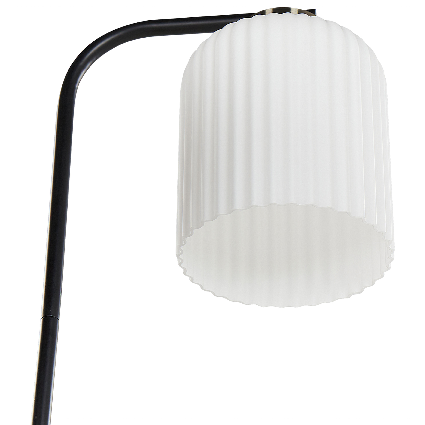 Stehlampe CAUDELO Metall Schwarz / Weiss