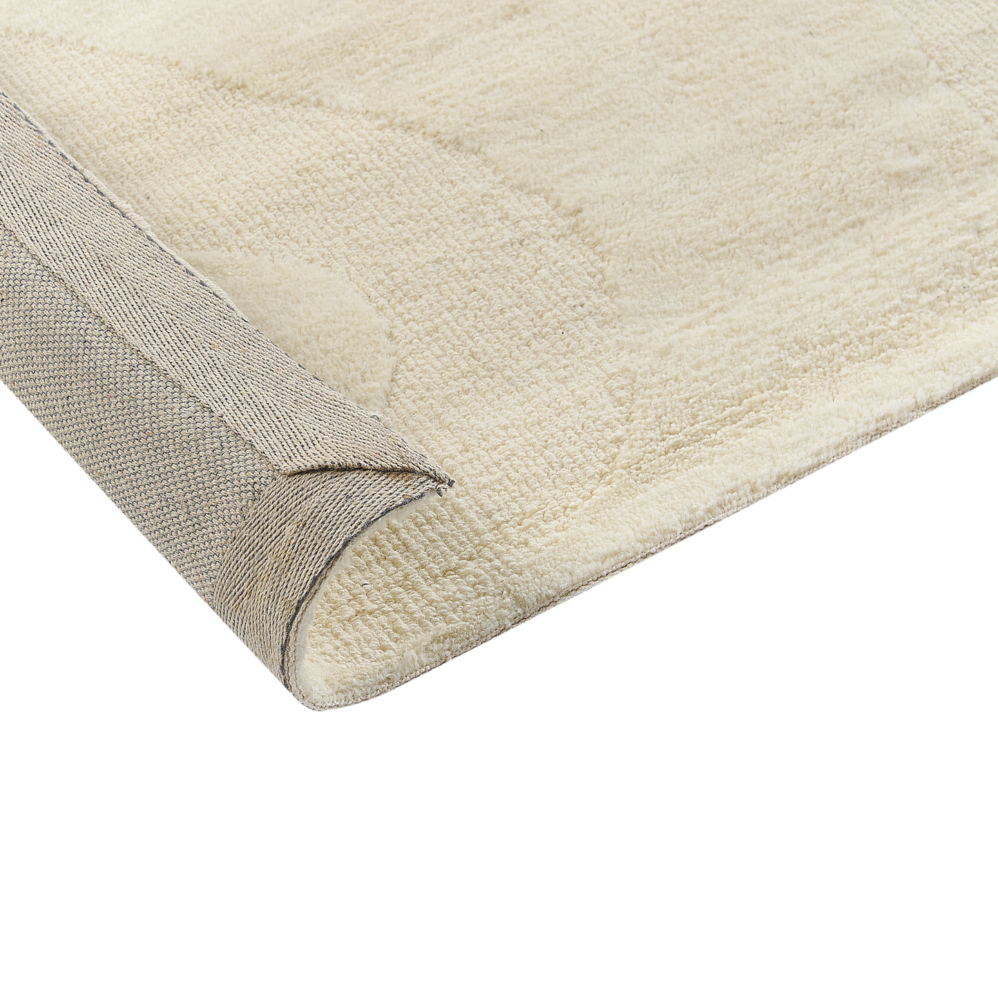 Teppich Wolle beige 200 x 300 cm abstraktes Muster SASNAK