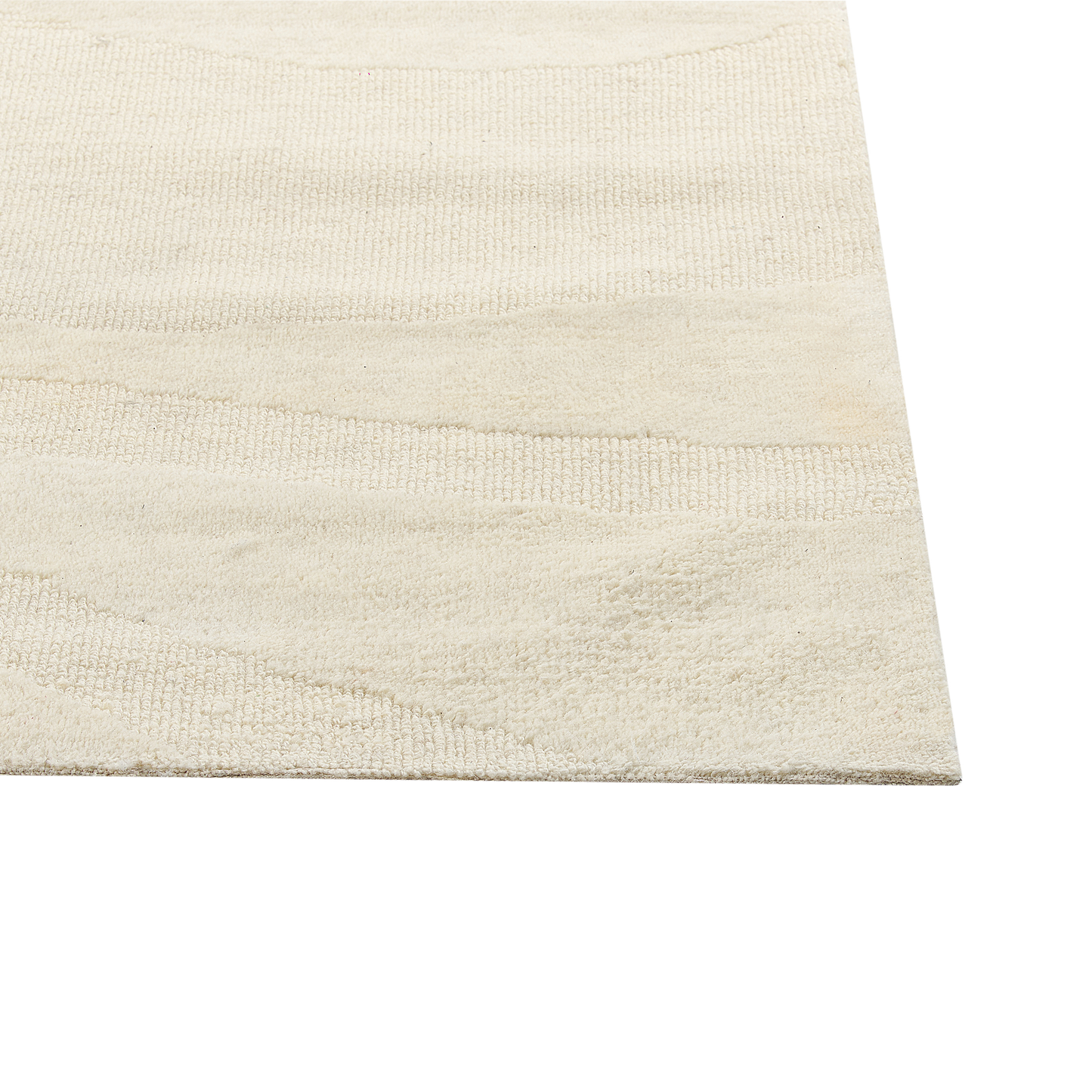 Teppich Wolle beige 200 x 300 cm abstraktes Muster SASNAK
