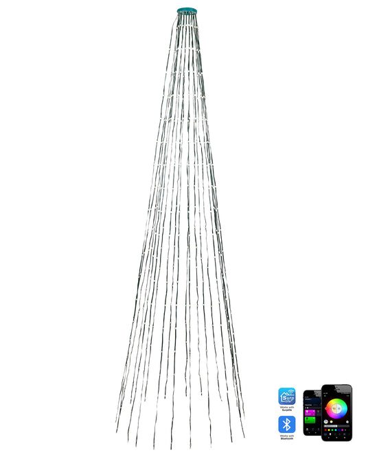 Smart LED Lichterkette 400 Lichter mehrfarbig mit App-Steuerung 200 cm SAARLOQ