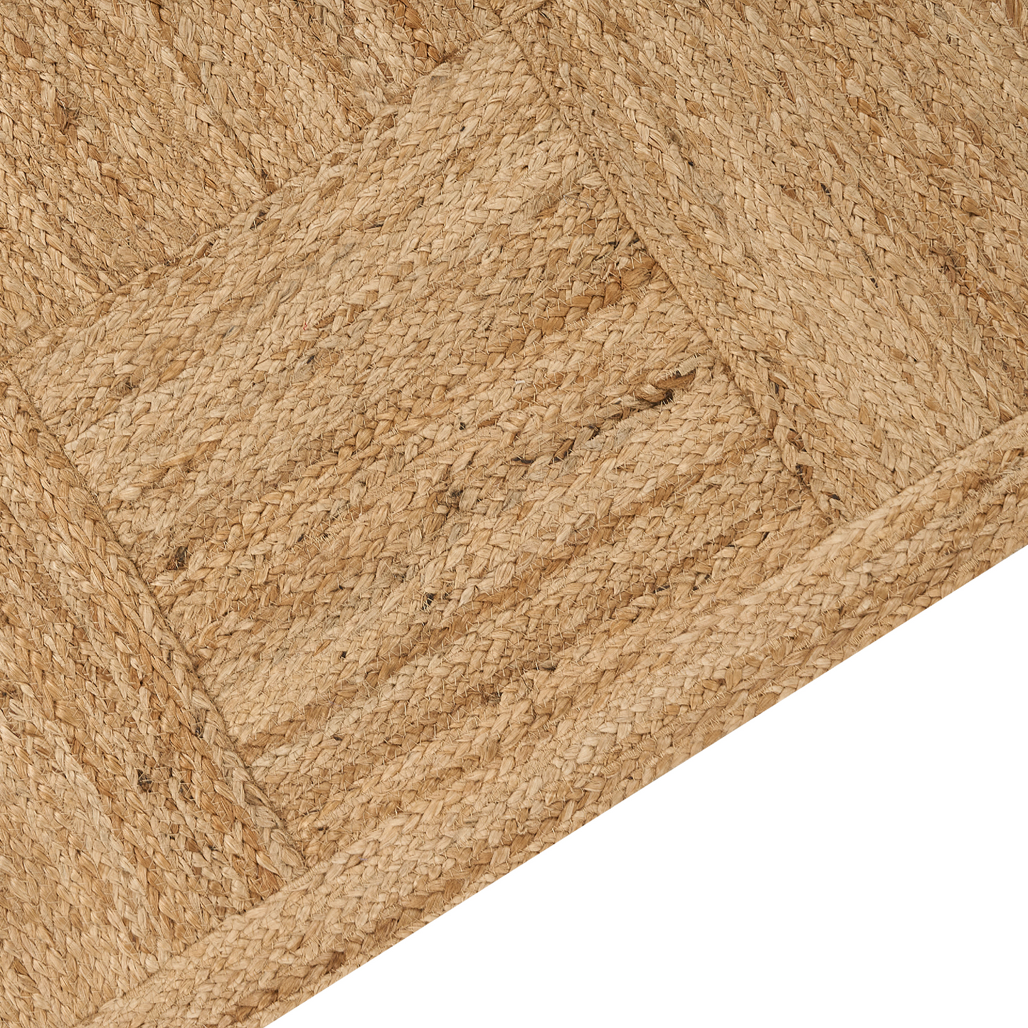Teppich Jute beige 160 x 230 cm geometrisches Muster Kurzflor ESENTEPE
