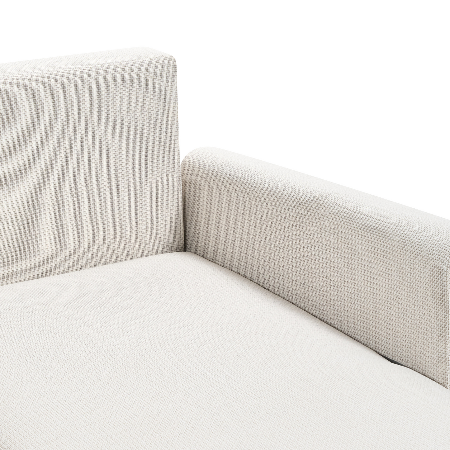3-Sitzer Ecksofa hellbeige linksseitig mit Schlaffunktion Stauraum SIRO