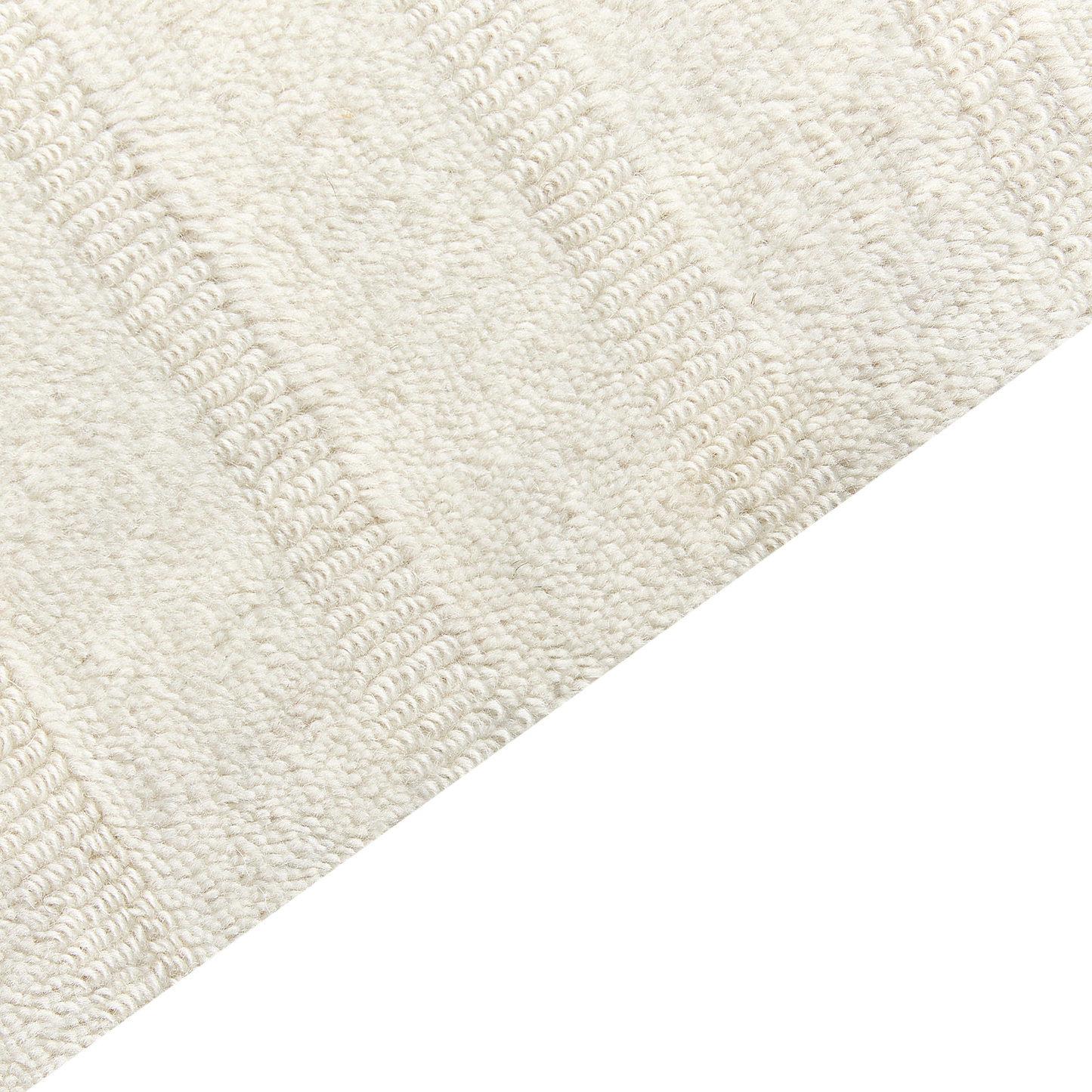 Teppich Wolle beige 300 x 400 cm abstraktes Muster Kurzflor DAGARI