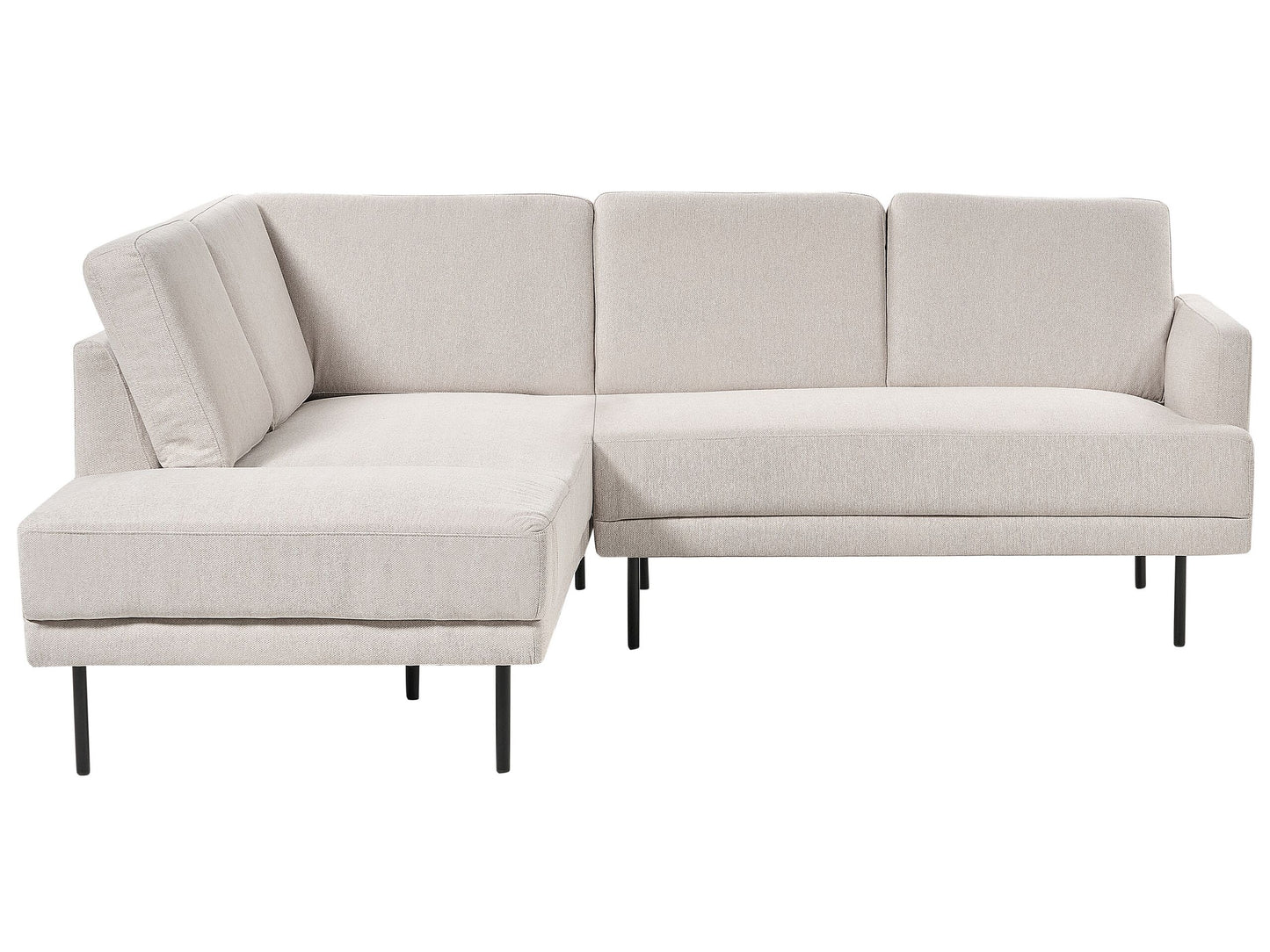 4-Sitzer Ecksofa hellbeige rechtsseitig BREDA