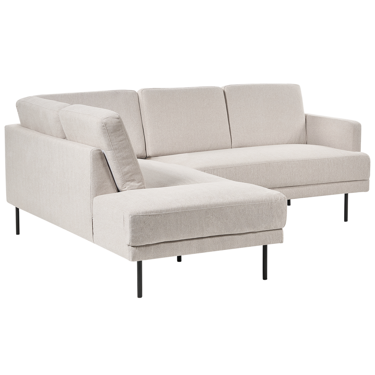 4-Sitzer Ecksofa hellbeige rechtsseitig BREDA