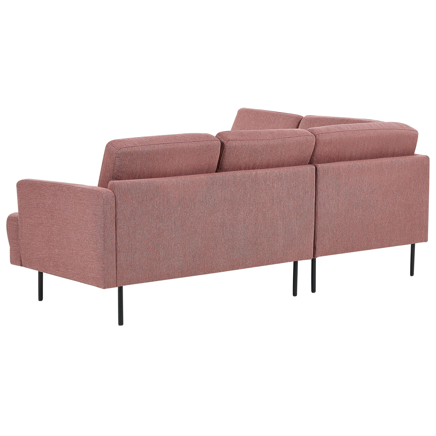 4-Sitzer Ecksofa rosa rechtsseitig BREDA
