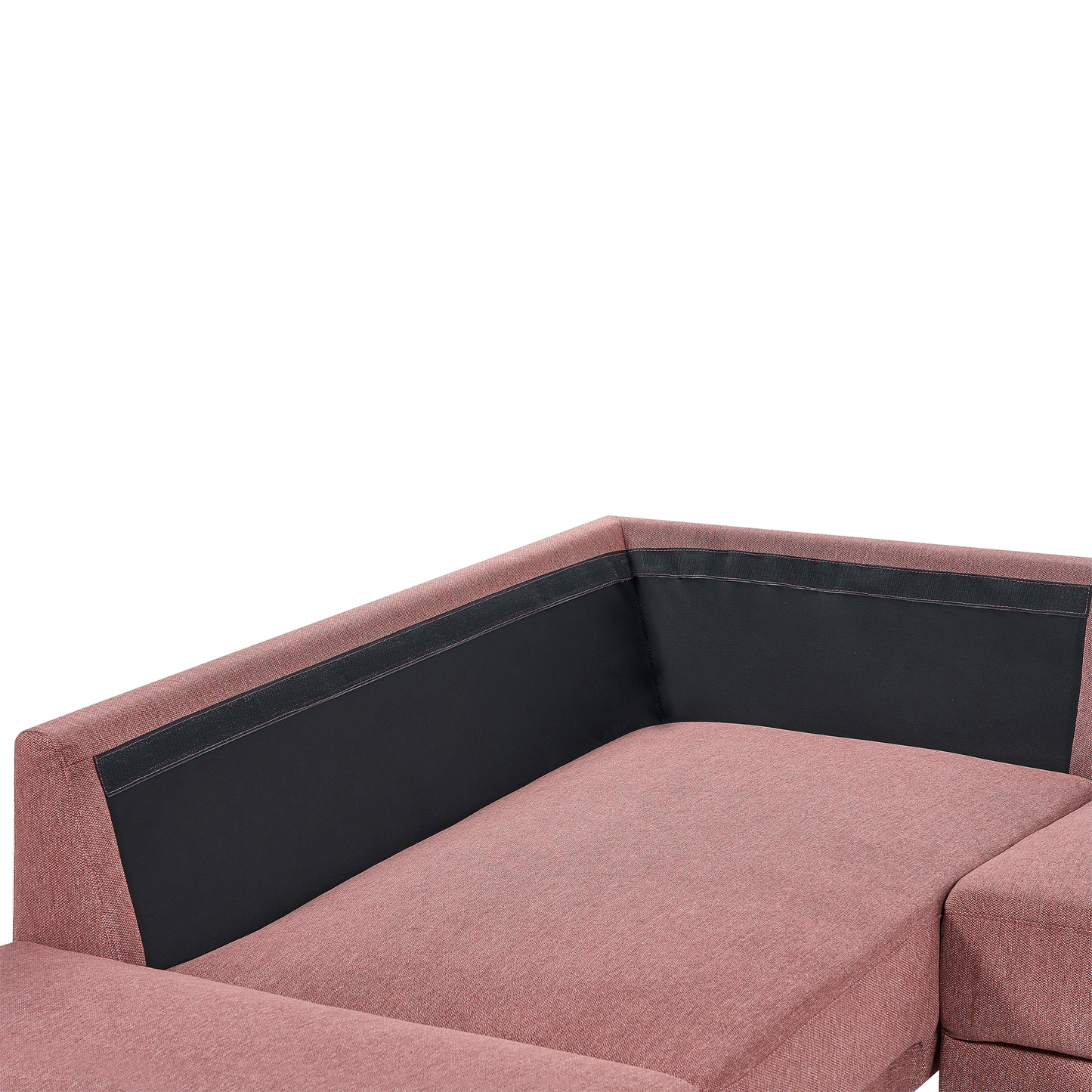 4-Sitzer Ecksofa rosa rechtsseitig BREDA