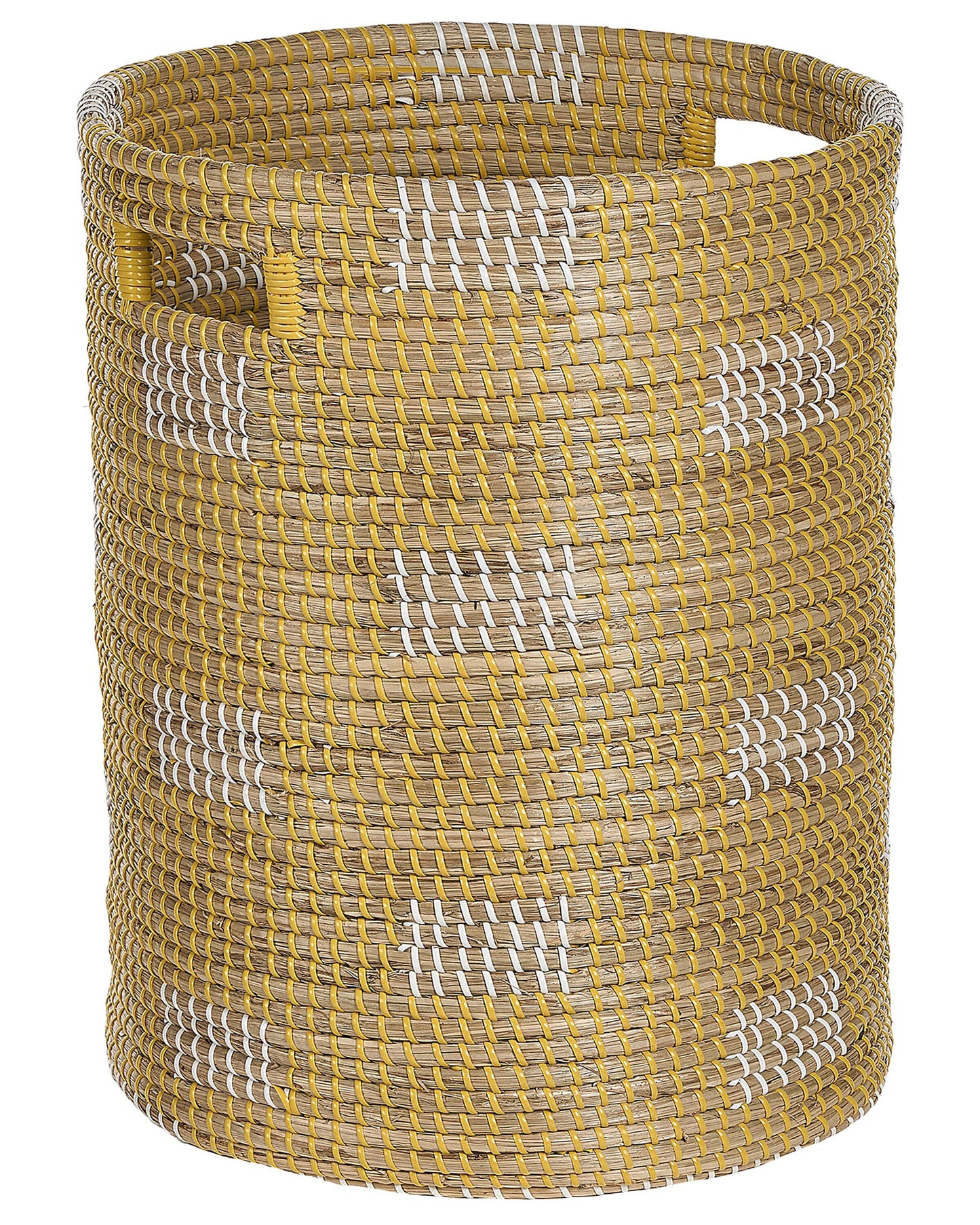 Korb Seegras natürlich / gelb / weiss ⌀ 40 cm MONGCAI