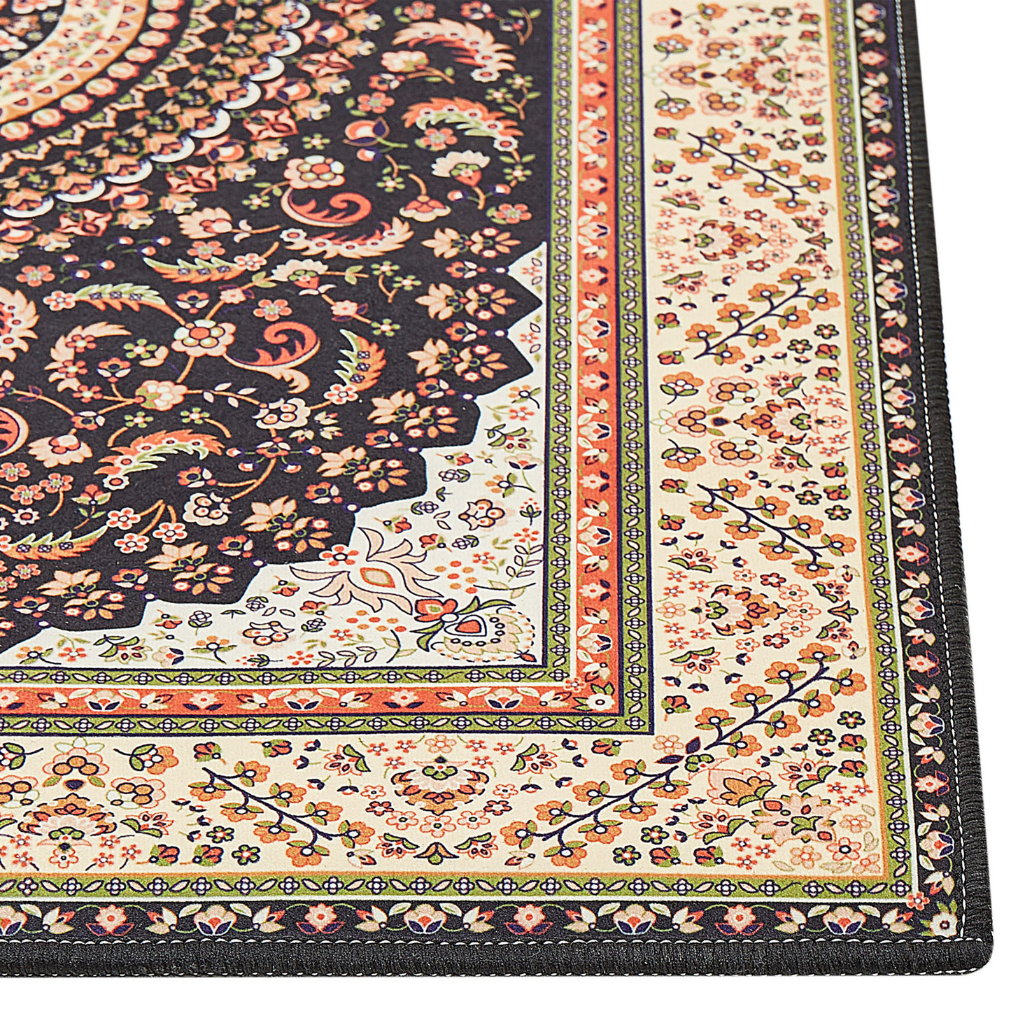 Teppich mehrfarbig 80 x 300 cm orientalisches Muster Kurzflor CIVRIL