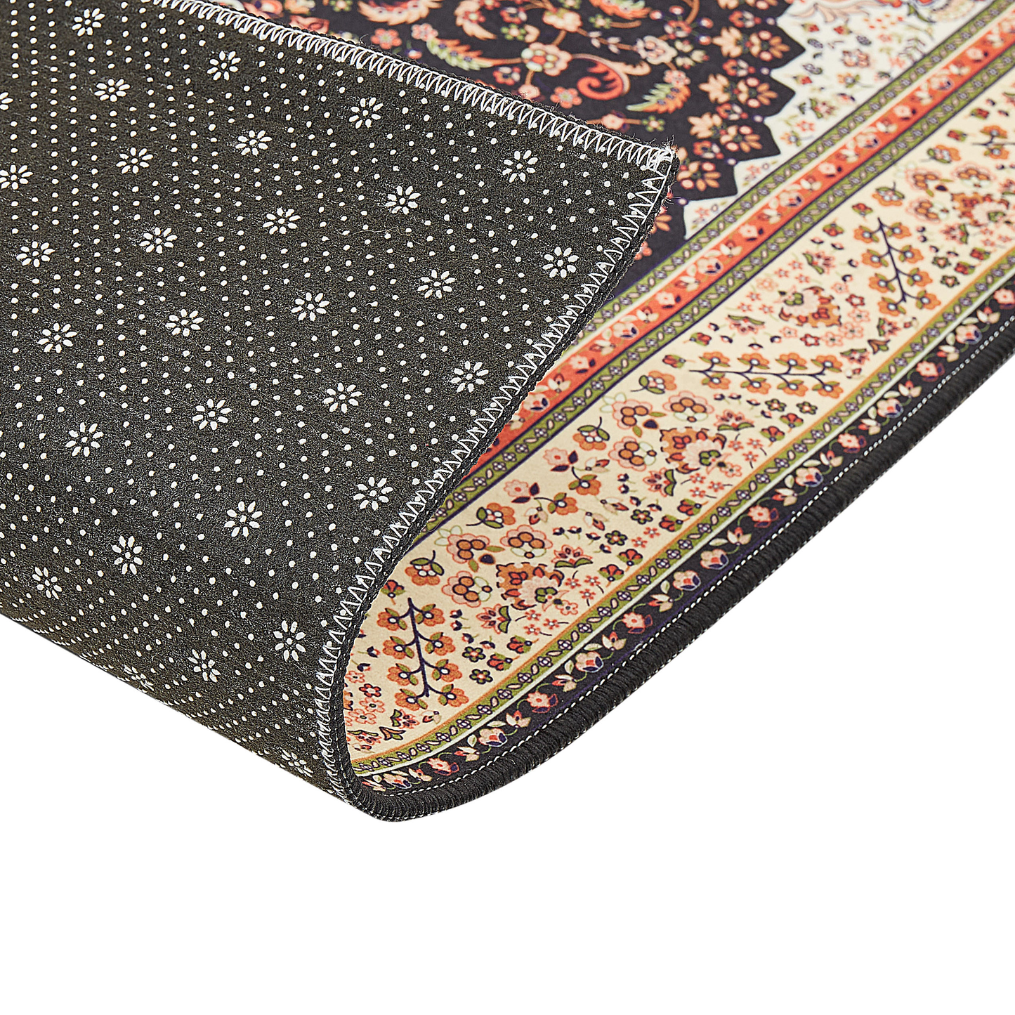 Teppich mehrfarbig 80 x 300 cm orientalisches Muster Kurzflor CIVRIL