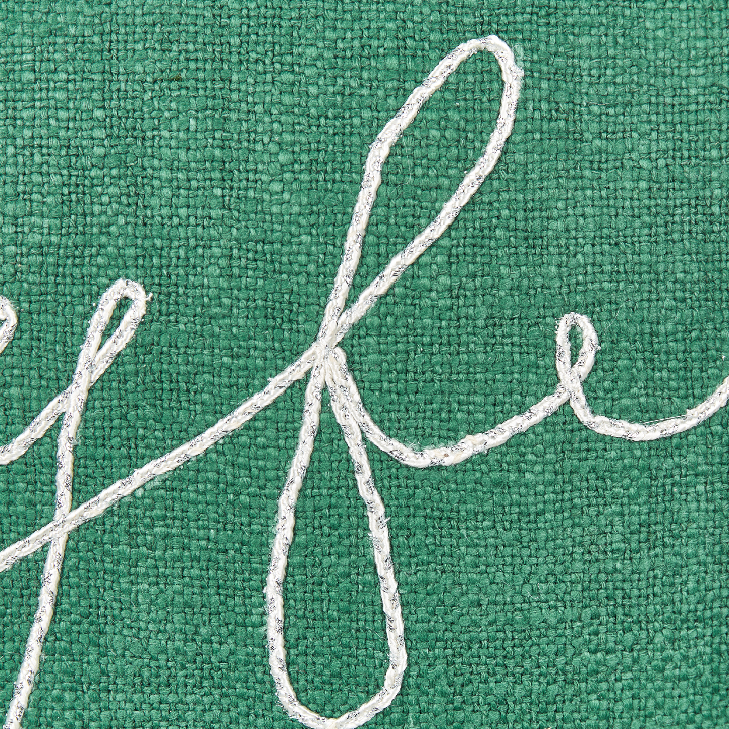 Dekokissen 2er Set ELETTARIA Baumwolle 45 x 45 cm Grün Weihnachtsmotiv