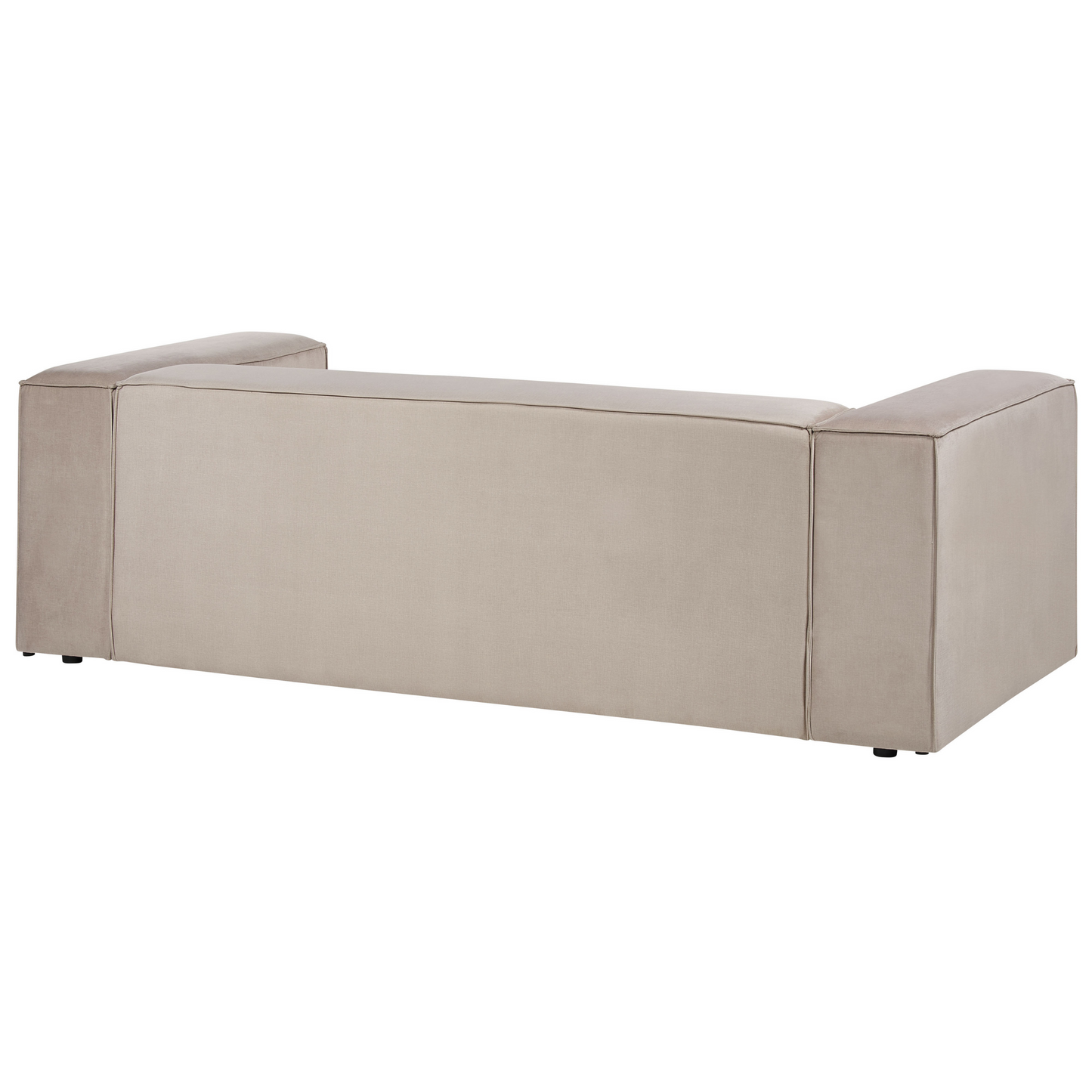2-Sitzer Ecksofa Samtstoff taupe rechtsseitig VERNON