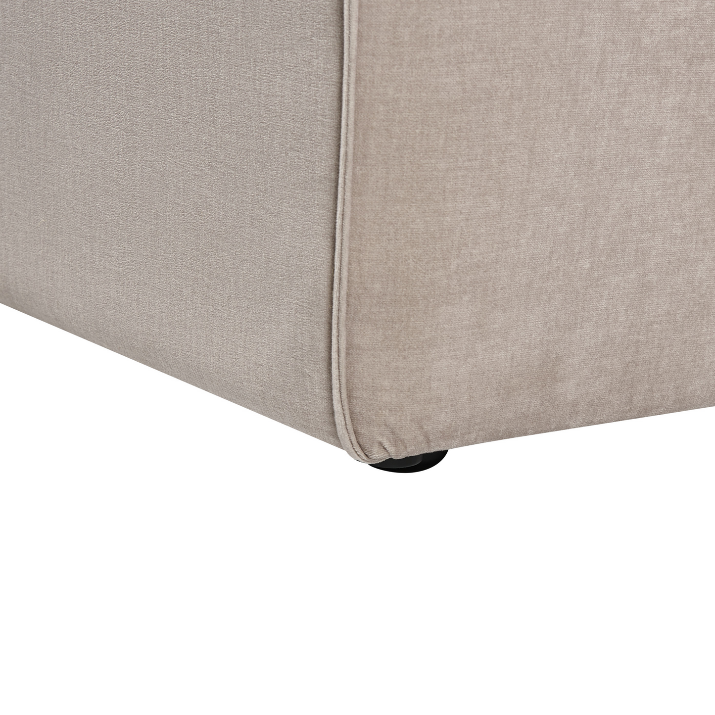 2-Sitzer Ecksofa Samtstoff taupe rechtsseitig VERNON