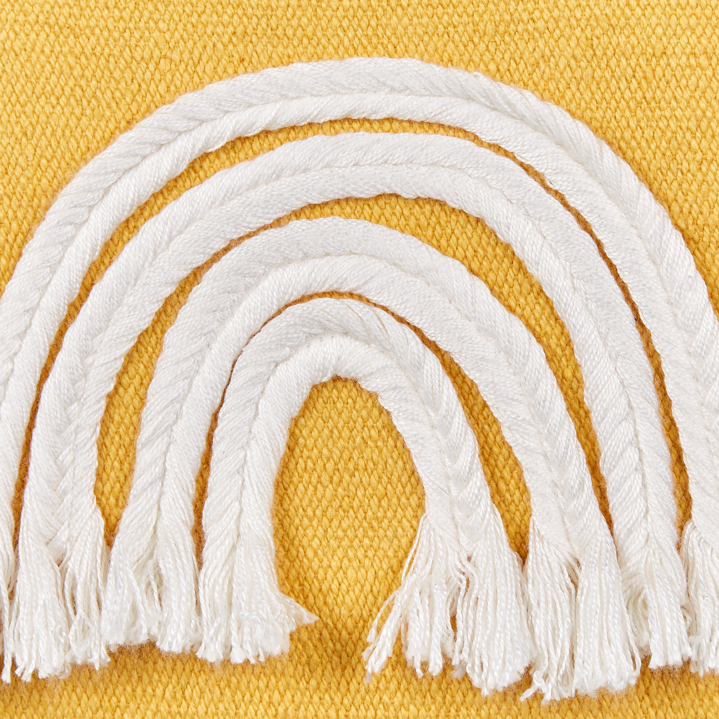 Dekokissen Regenbogenmotiv Baumwolle gelb 45 x 45 cm 2er Set LEEA