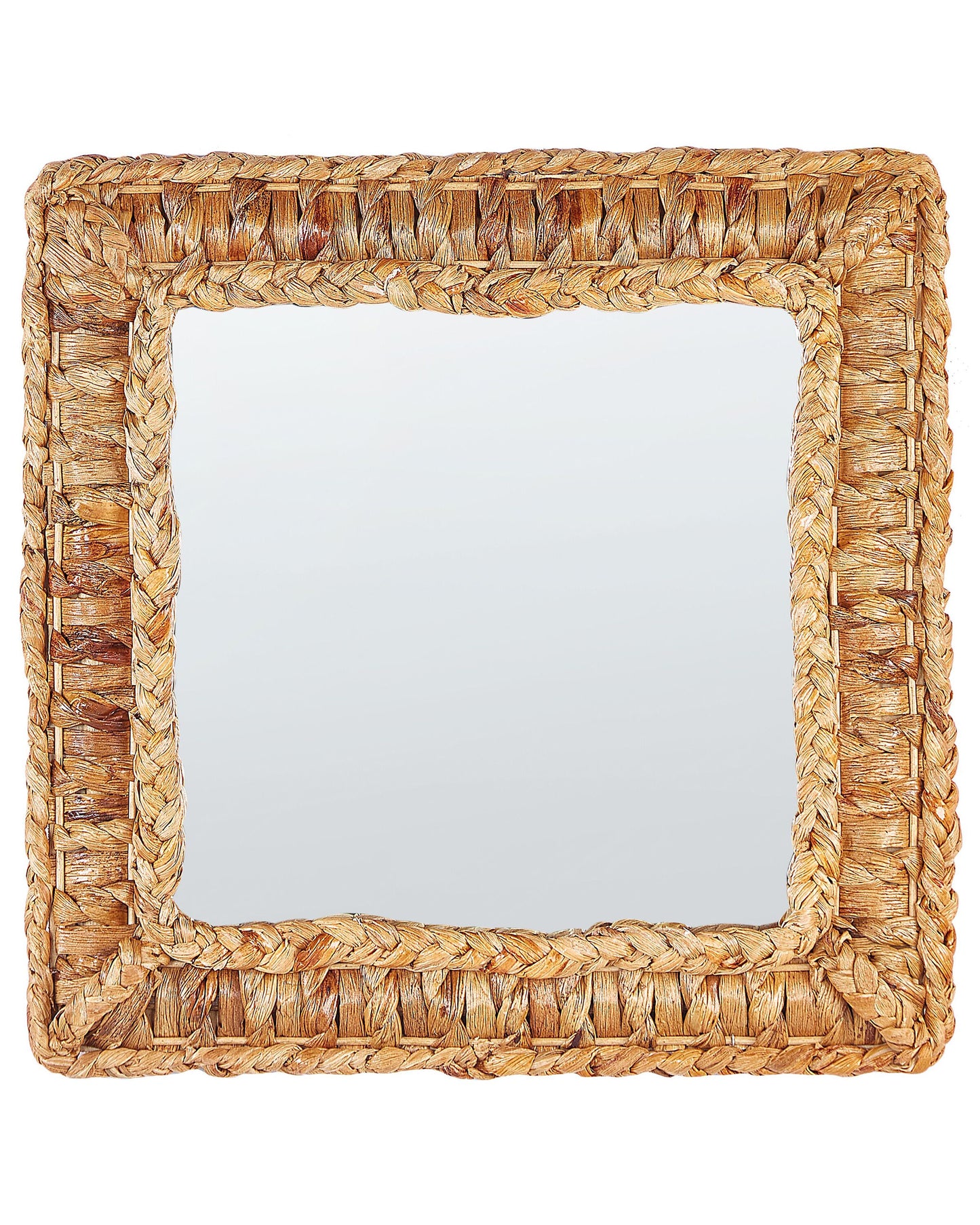 Wandspiegel LANGLI 52 cm 52 cm Geflecht Naturfarben