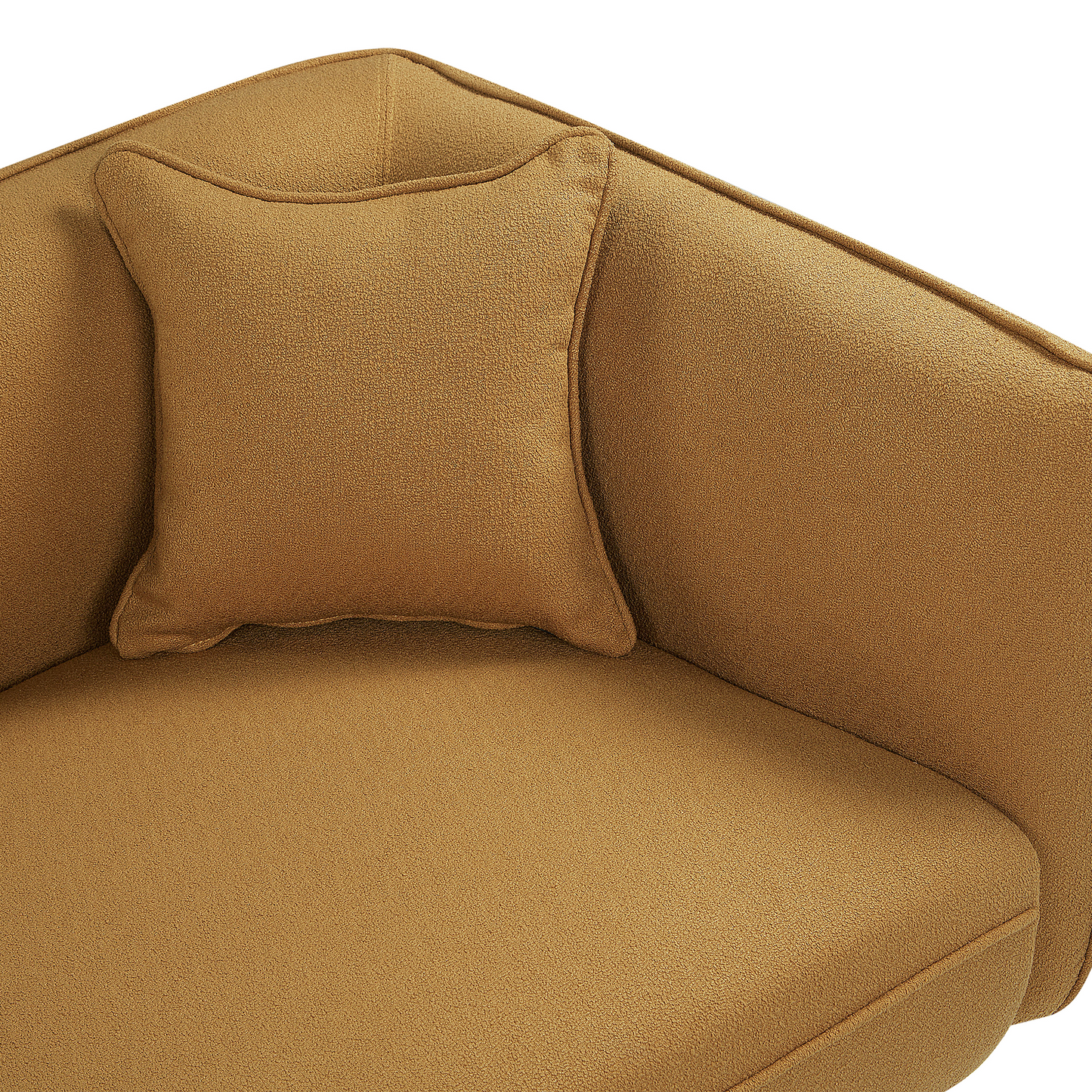 Chaiselongue Bouclé senfgelb rechtsseitig CHEVANNES