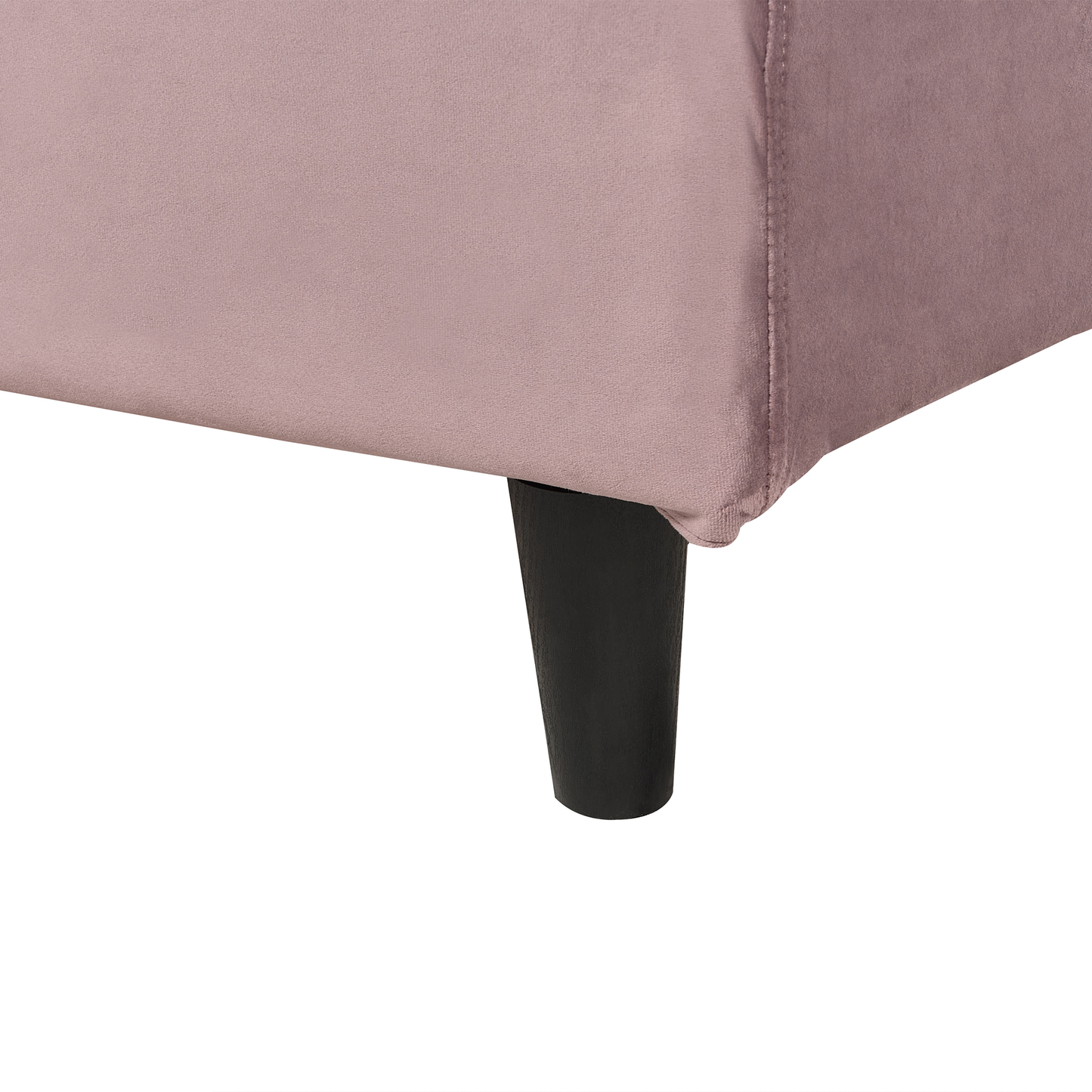 Bettrahmenbezug Samtstoff FITOU 140 x 200 cm Rosa