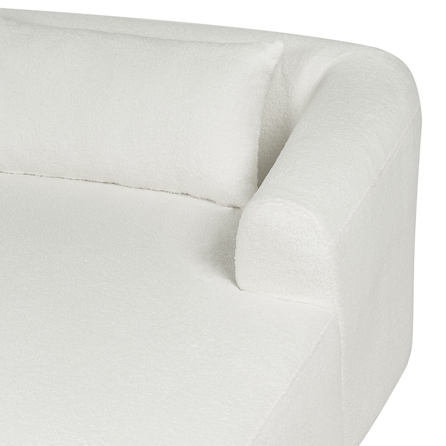 3-Sitzer Ecksofa Bouclé cremeweiss rechtsseitig SVANSELE