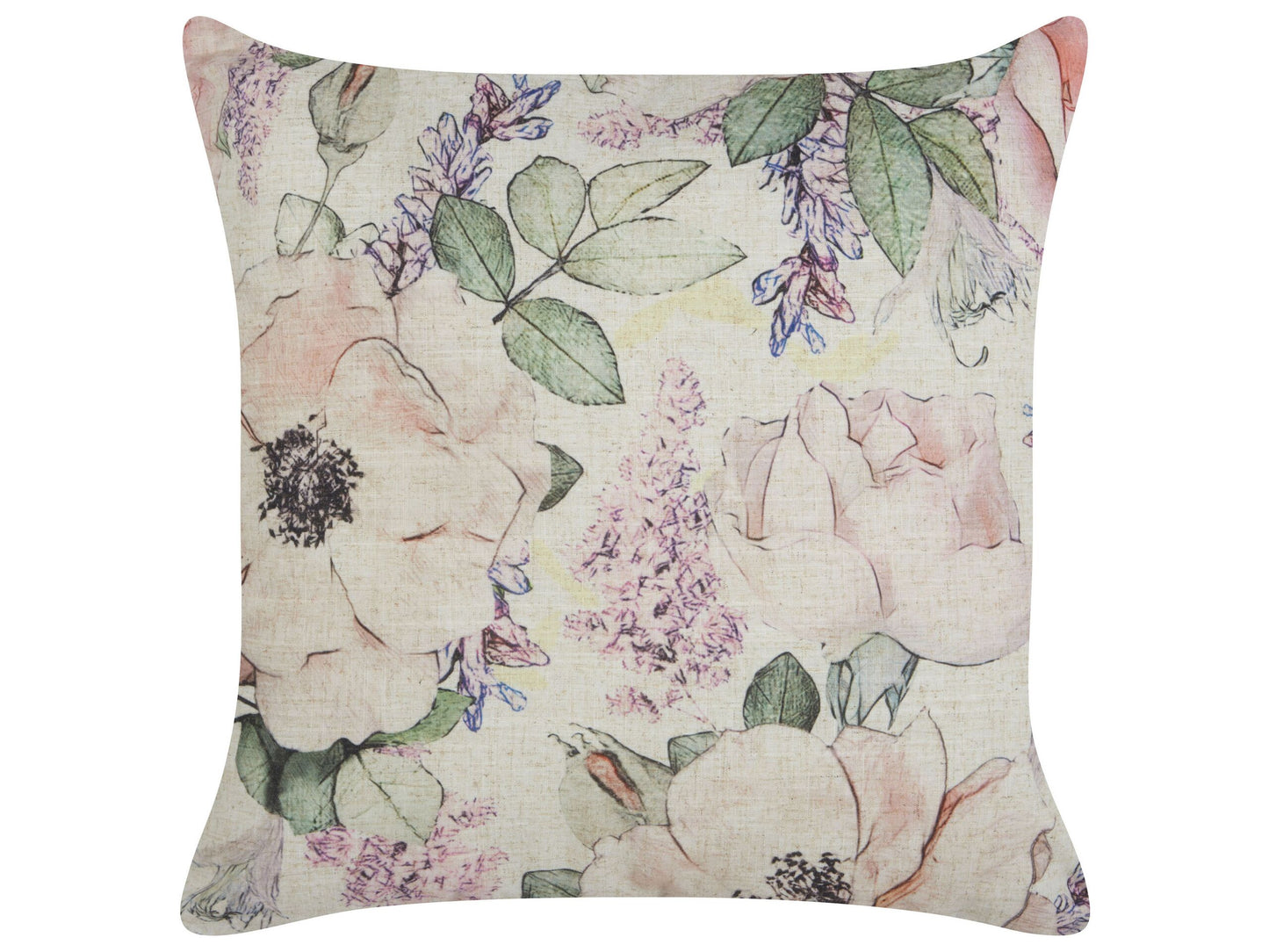 Dekokissen ZAHRIYE 45 x 45 cm Violett Blumenmuster