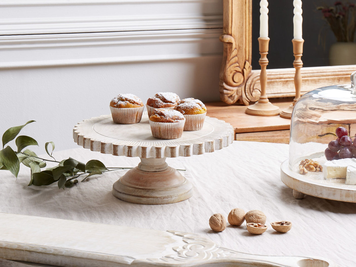 Tortenplatte MEMFIS Mango Holz Hellbraun