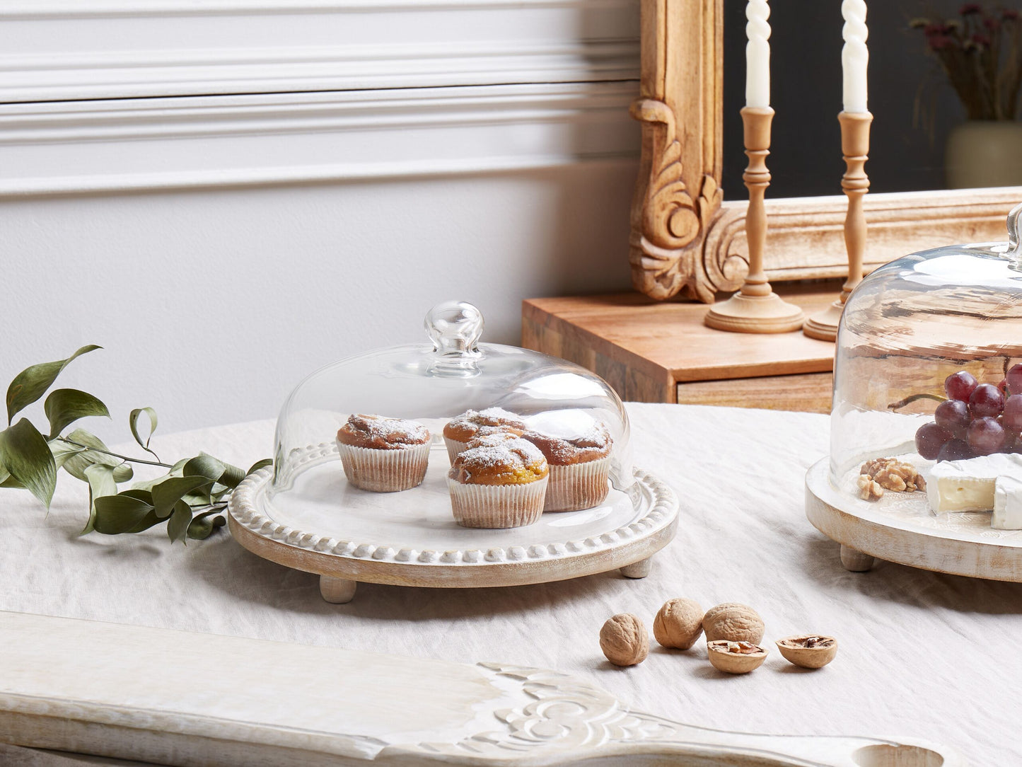 Tortenplatte DENDERA Mango Holz Hellbraun