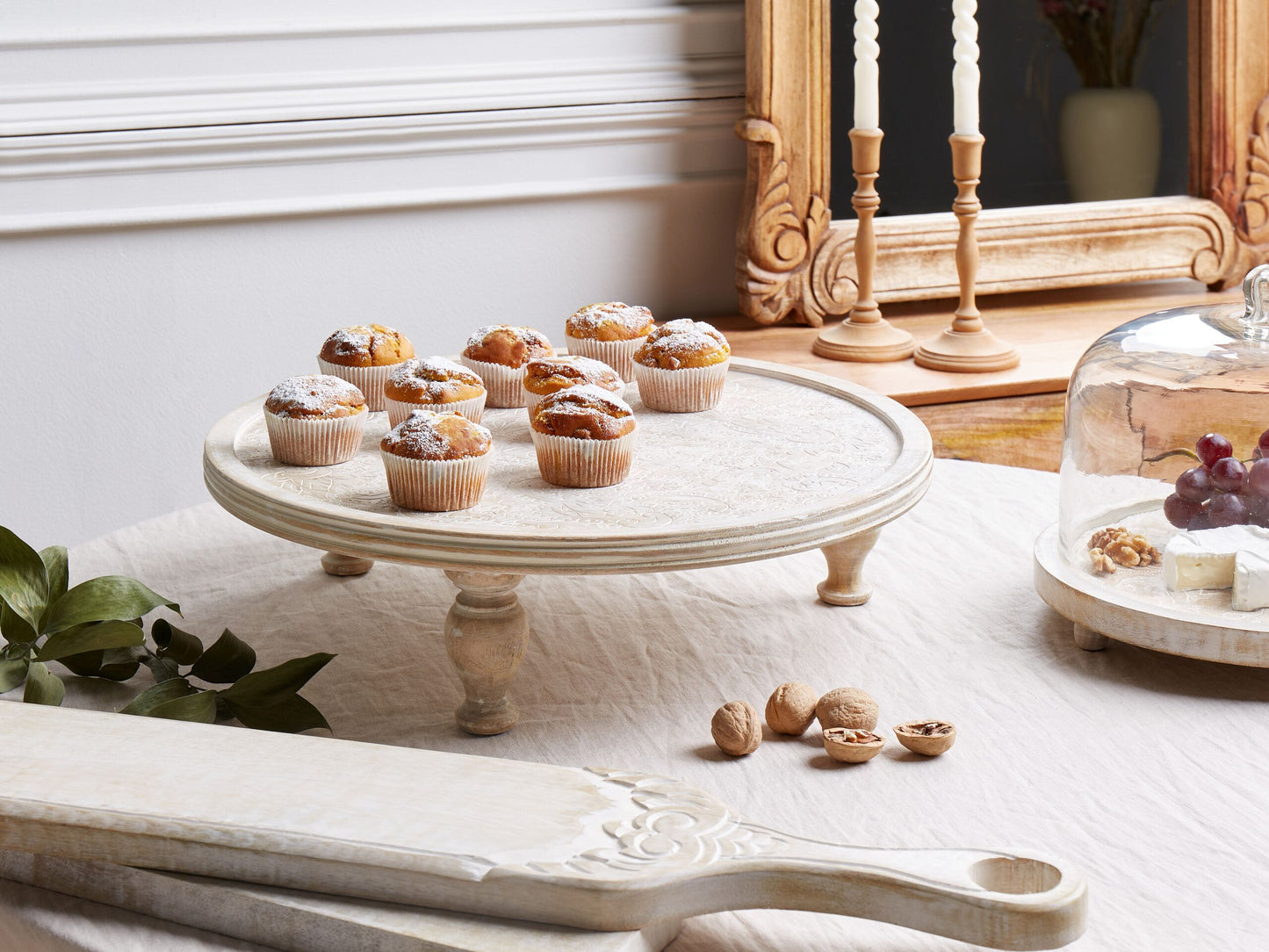 Tortenplatte LUKSOR Mango Holz Hellbraun